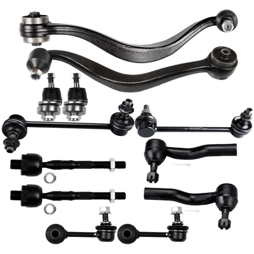 12Pcs Front Lower Control Arms Tie Rods Sway Bars For 06-09 Fusion 06-09 Milan
