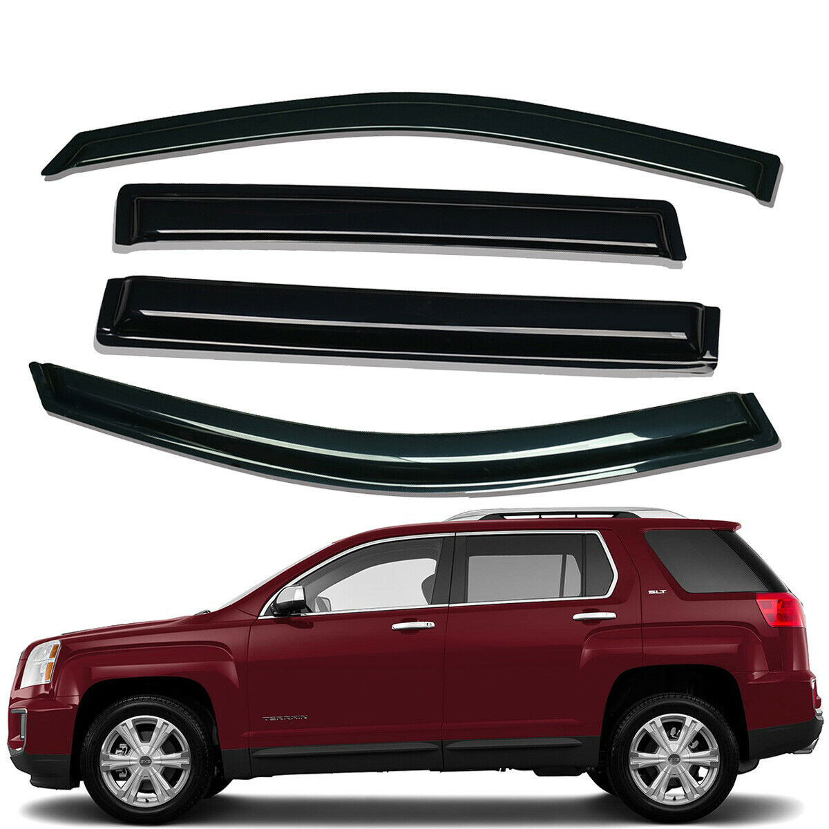 2 Sets Of - Out Channel Style Sun Rain Window Visors Visor For 94167