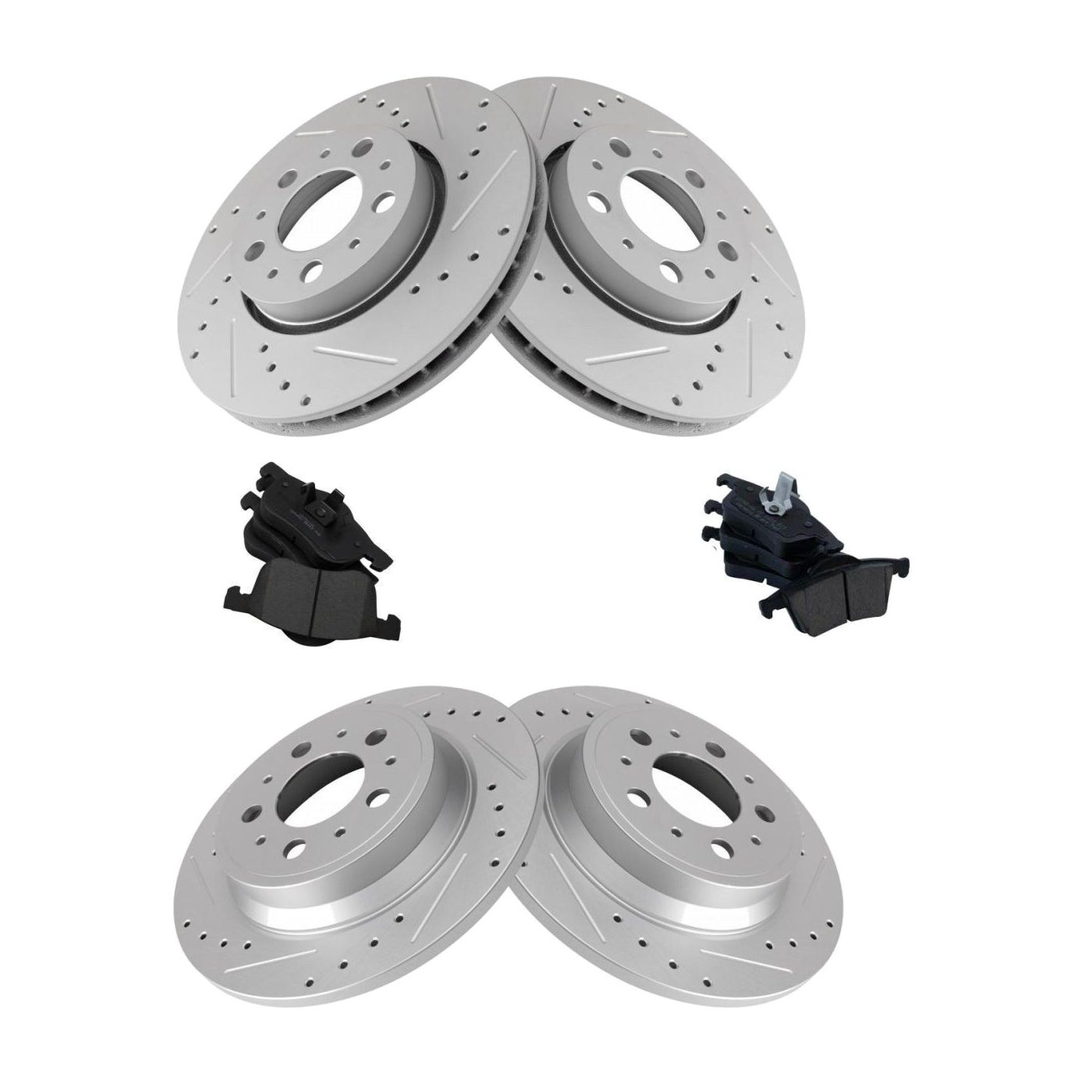 Ceramic Pad & Brake For 2004-2005 S60 2.5T AWD Sedan Rotor Front & Rear Kit