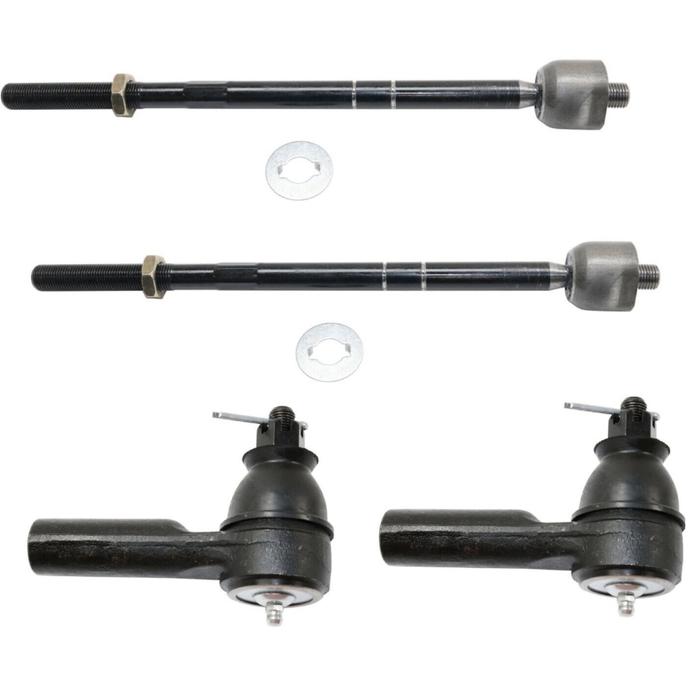 Set Of 4 Tie Rod Ends Front Driver & Passenger Side Inner Interior Inside