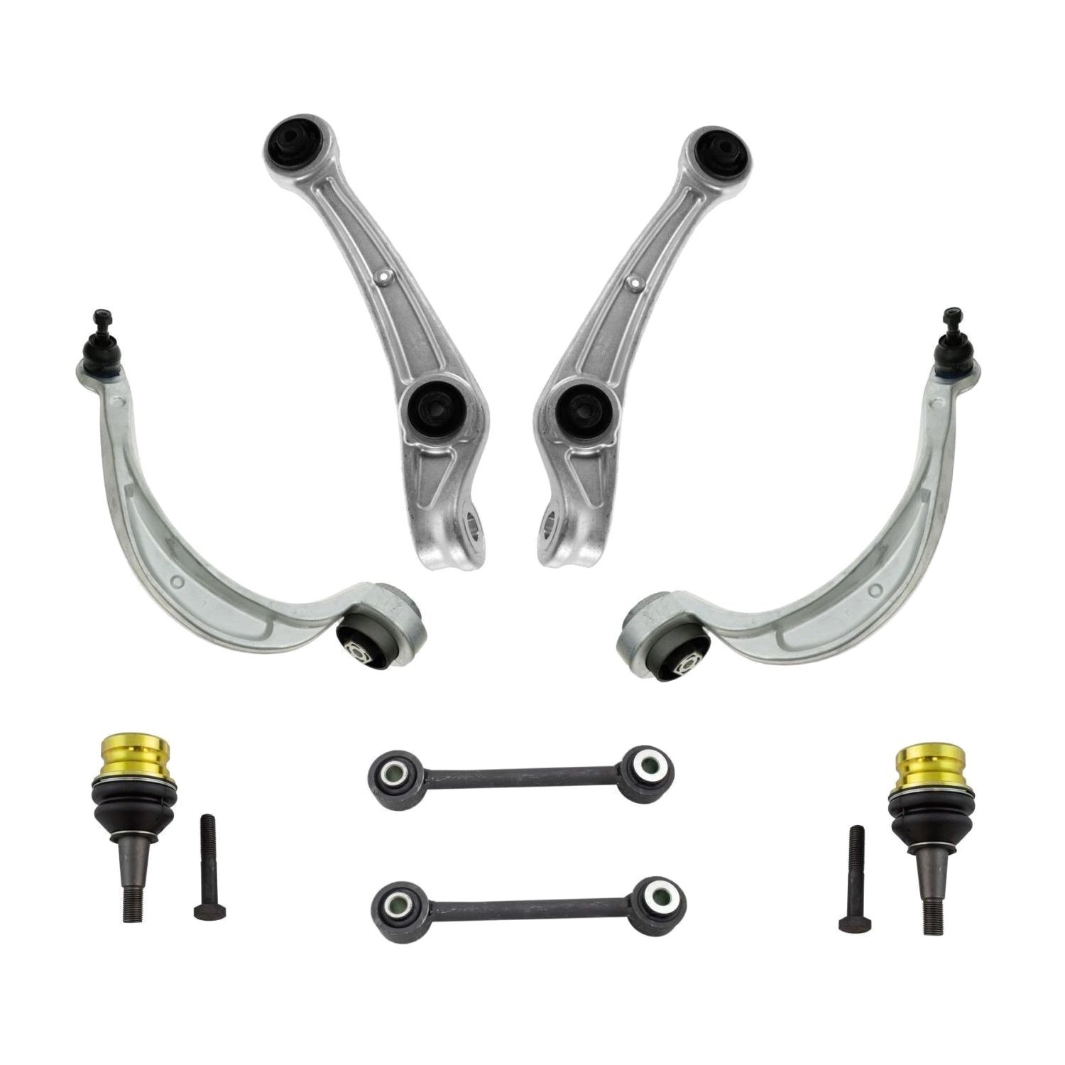 For Audi 2009-2010 A4 8pc Suspension Kit Ball Joints Control Arms Sway Links