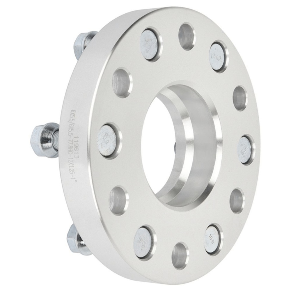 2-pcs 1" 6x5.5 12x1.25 Studs Wheel Spacers For Armada QX56 Titan Silver