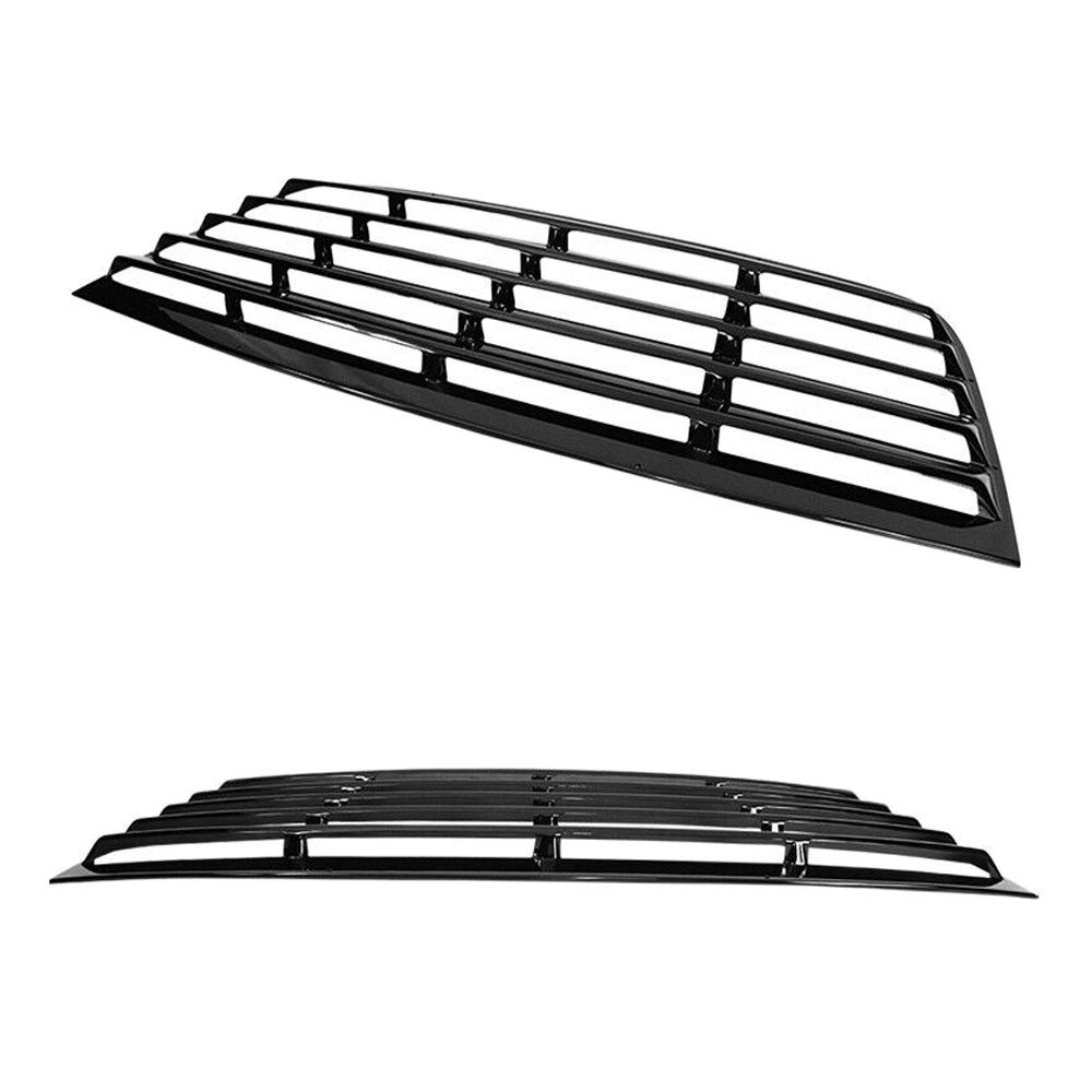 For 08-23 Dodge Challenger Gloss Black Rear Window Louver Rain Cover Shade ABS