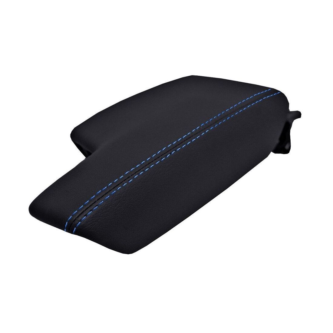 Console Lid Armrest Cover Leather For Subaru Impreza 2017-2020 Blue Stitch