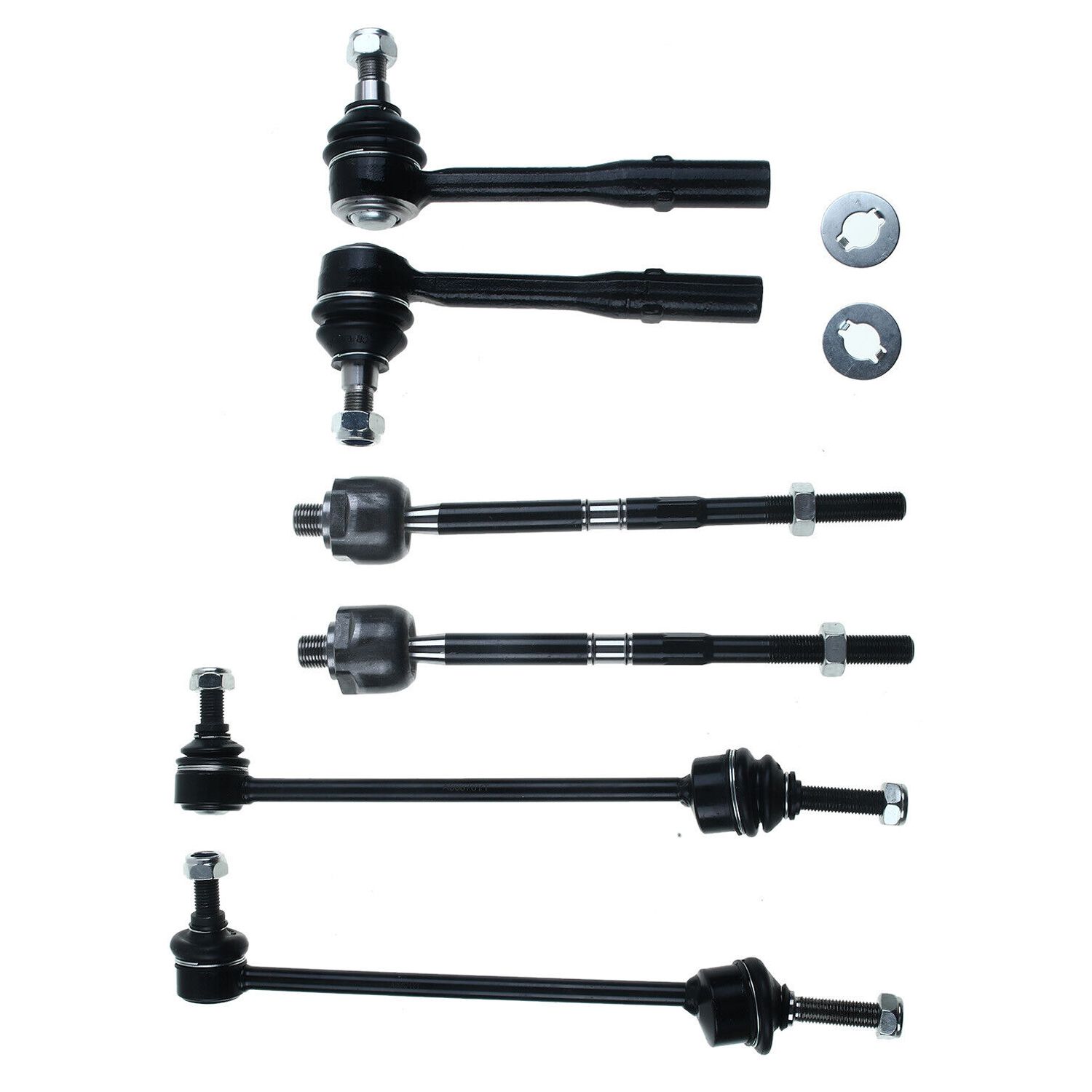 6x Front Sway Bar Links Inner & Outer Tie Rod Ends For Mercedes-Benz S W221 W222