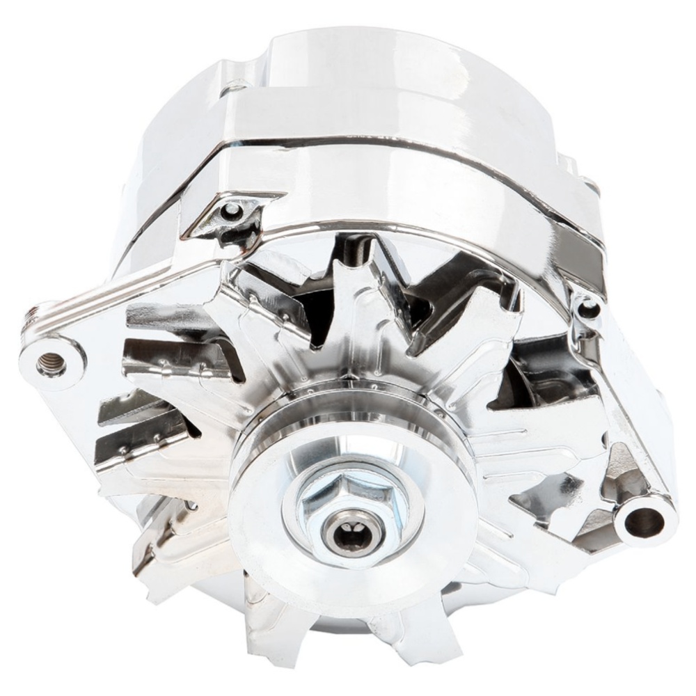 For C10 C20 Camaro Citation II Impala P30 Suburban Chrome BBC Alternator 1 Wire