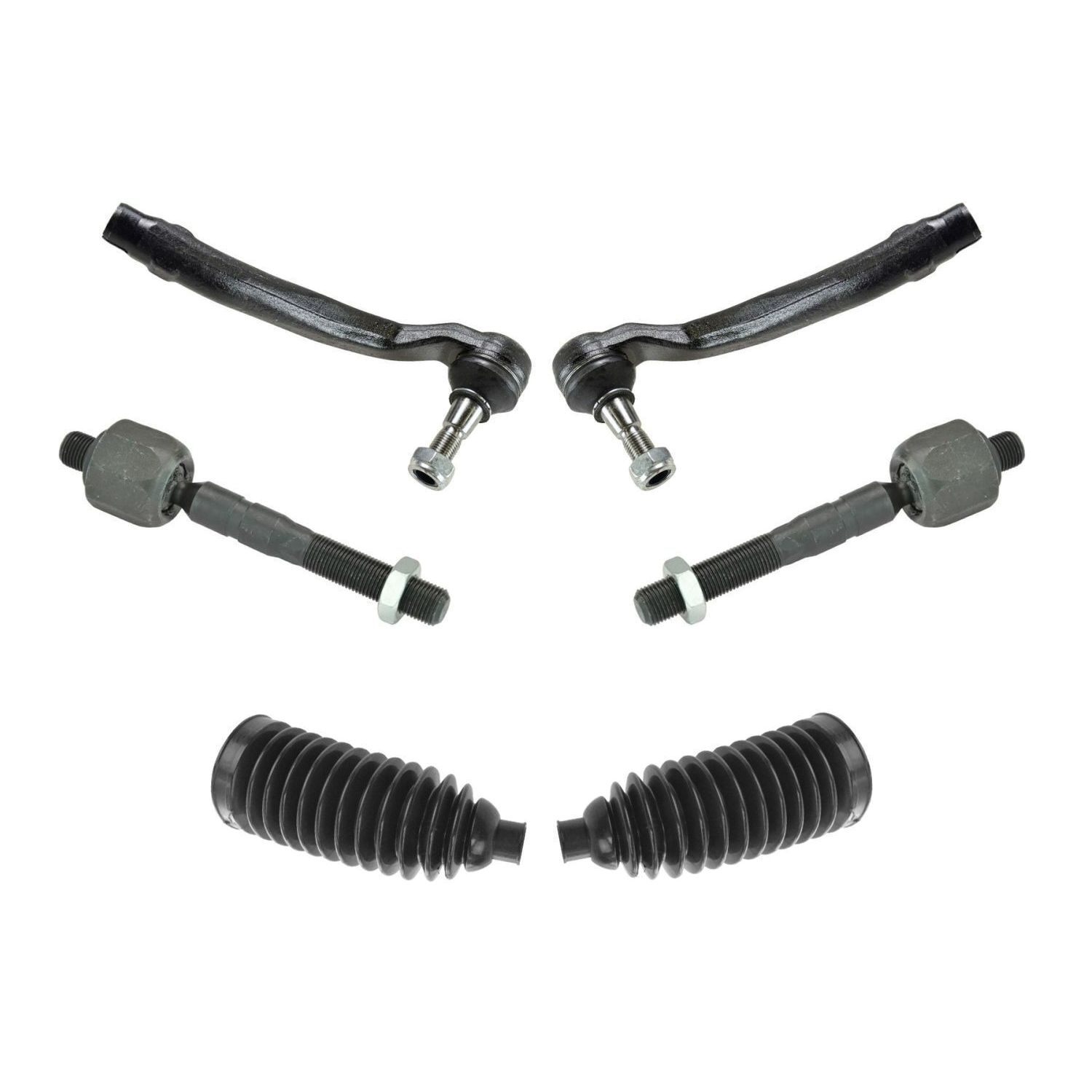 Inner Outer Tie Rod End W/ Rack & Pinion Boot Bellow Set For Benz ML-Class ML