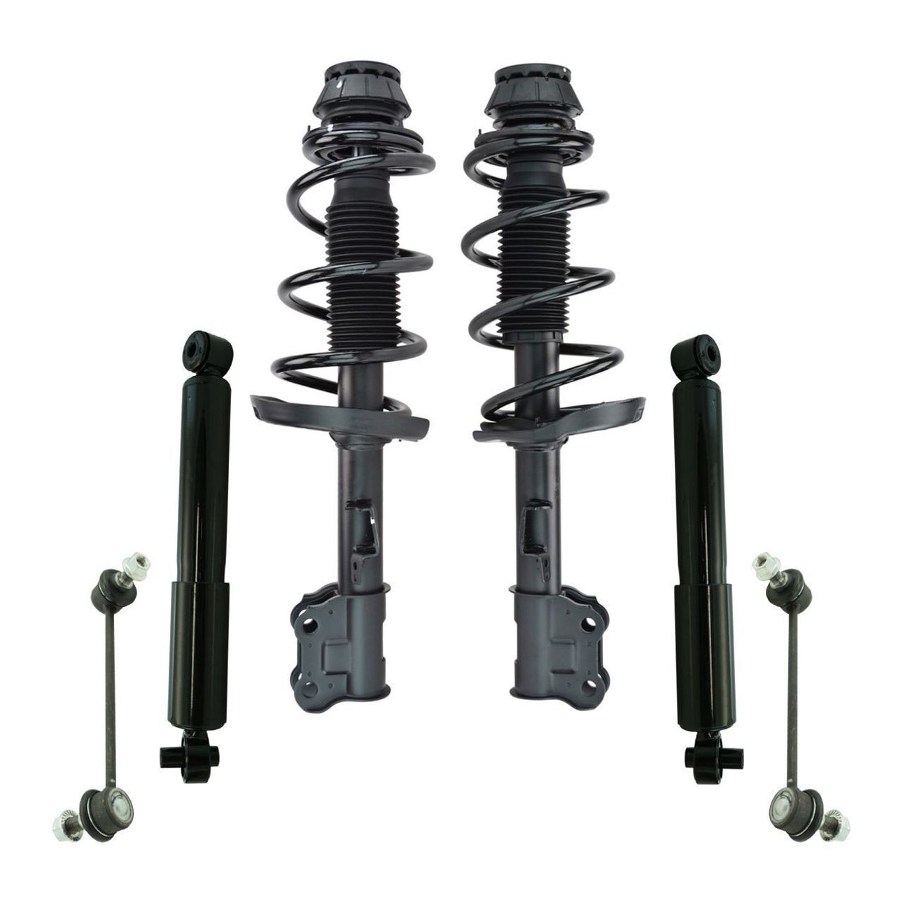 For 10-13 Soul Hatchback Front Rear Strut Assembly Shock Absorber Sway Bar Kit