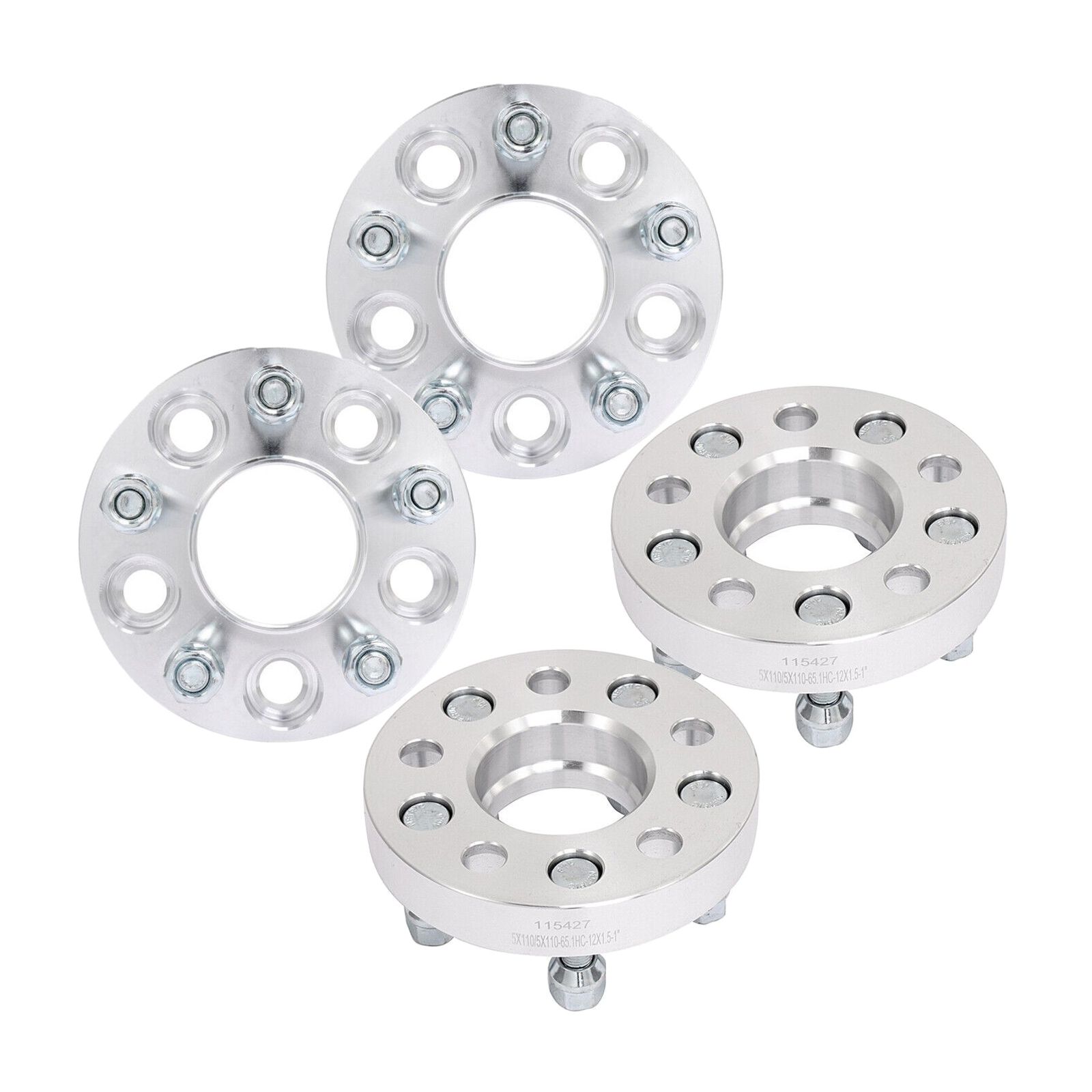 For 05 Ion 1 4Pc 25mm (1") Hubcentric Wheel Spacers 5x110 To 5x110 12x1.5 Stud