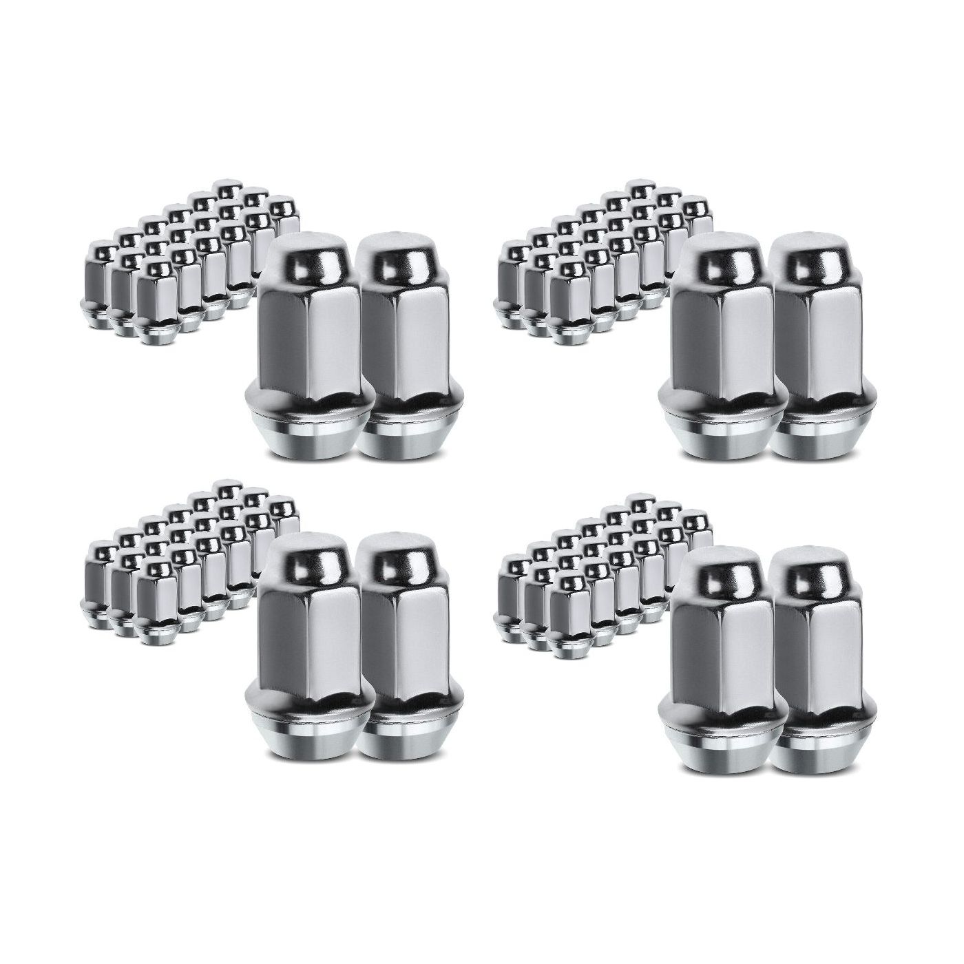 4 Sets Of - 1/2-20 Front & Rear Wheel Lug Nut Explorer Dodge Challenger Lincoln