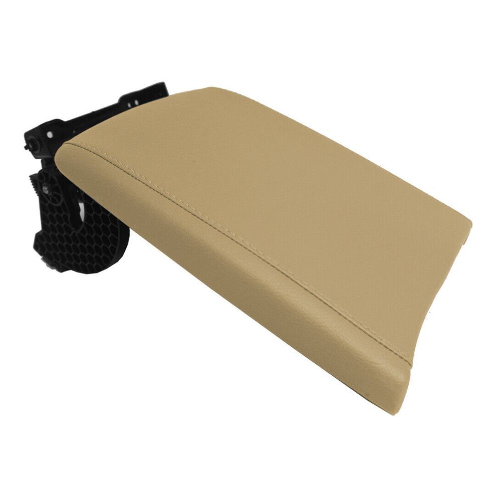 Center Console Lid Armrest Cover PVC Leather For 16-20 RX350 Sport Utility Beige