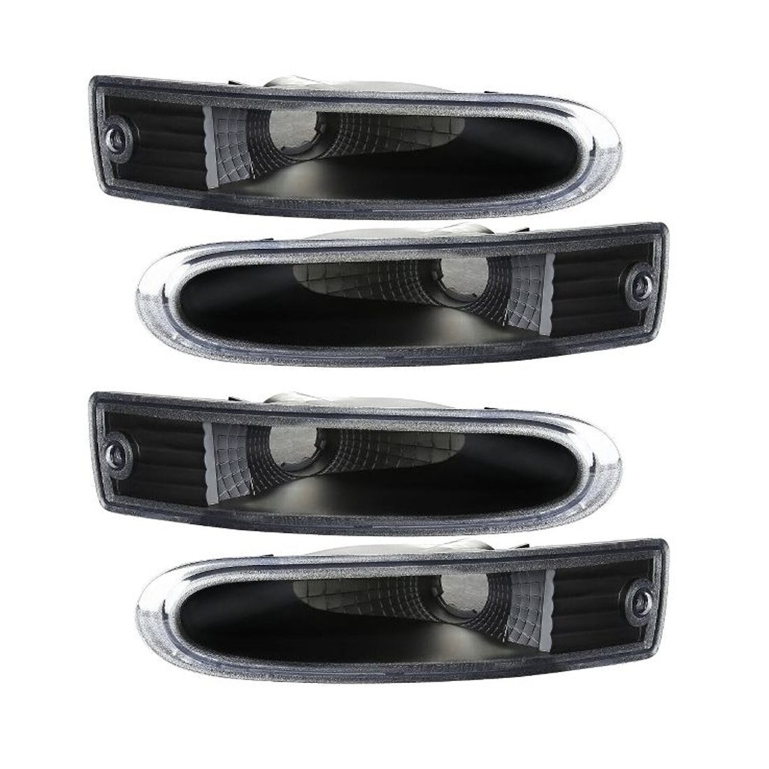 2 Sets Of - Black Bumper Lights Front Turn Signal Lamps