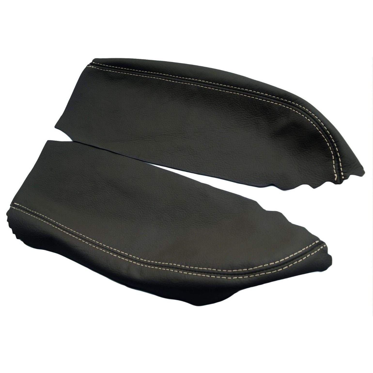 Door Panel Armrest Synthetic Leather Cover For 2007-2012 Acura RDX Beige Stitch