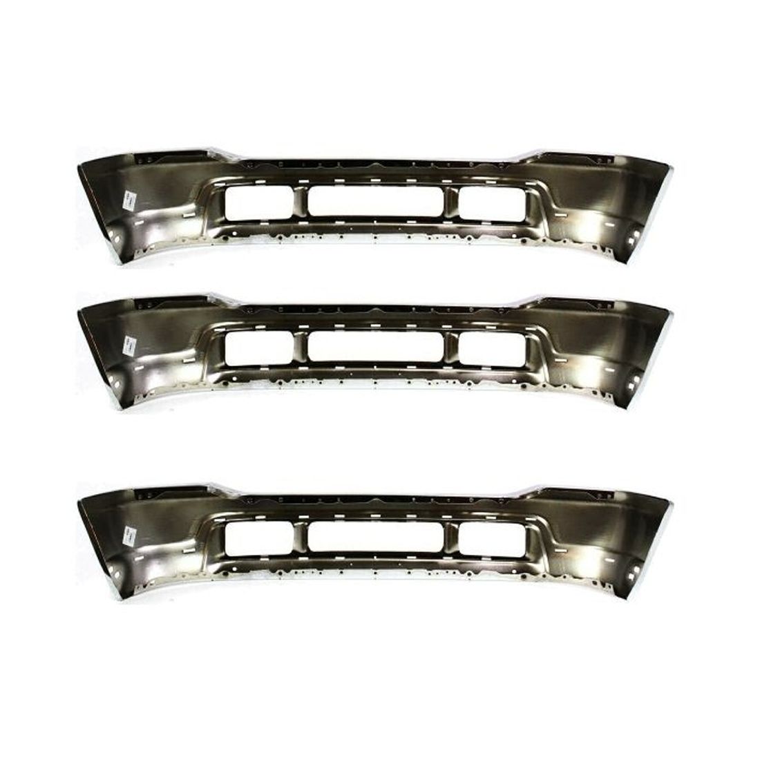 3 Sets Of - Steel Chrome Front Bumper Shell Fascia For Ford
