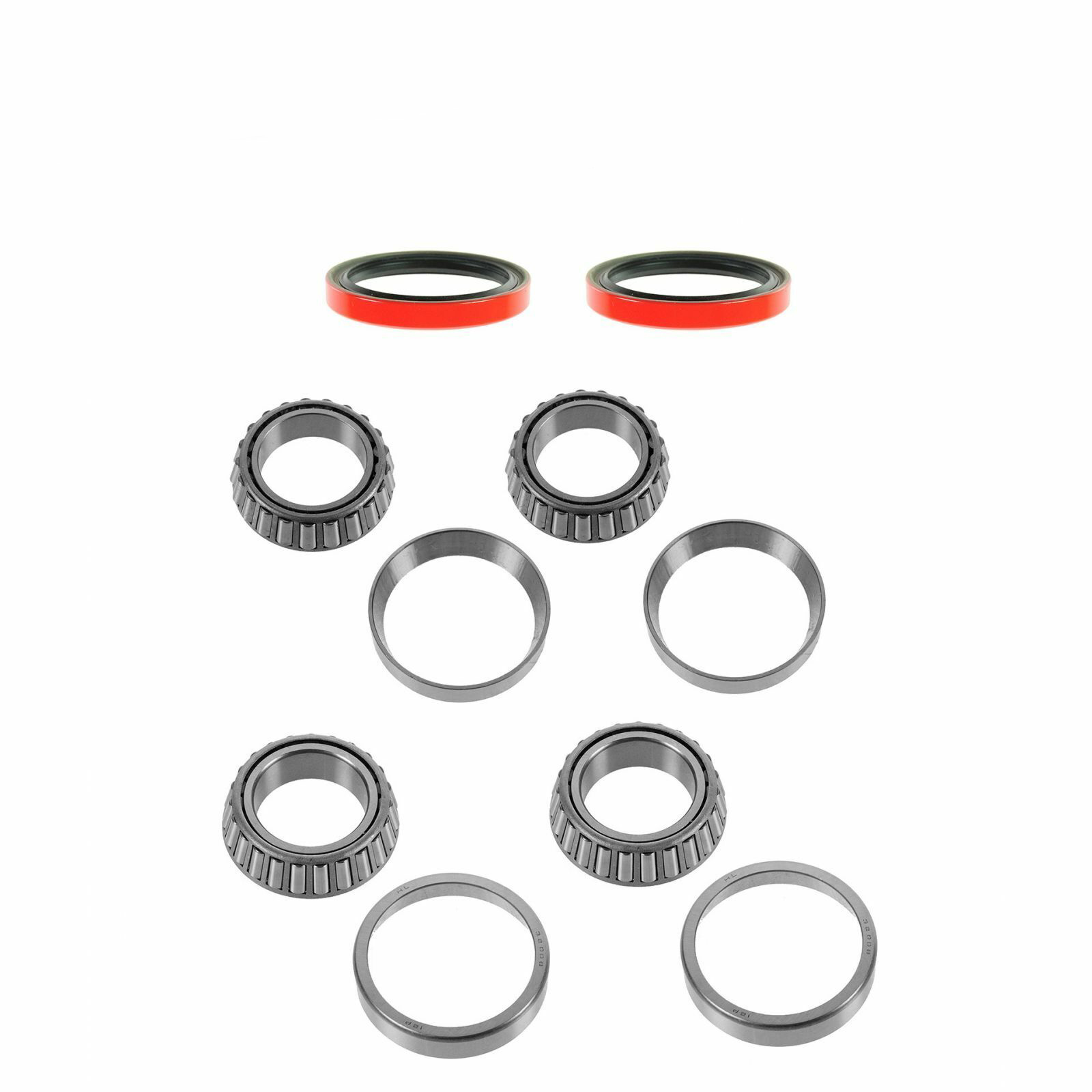 2 Sets Of - Front Wheel Bearing Race Seal Kit Set Inner & Outer For Acura Honda Isuzu