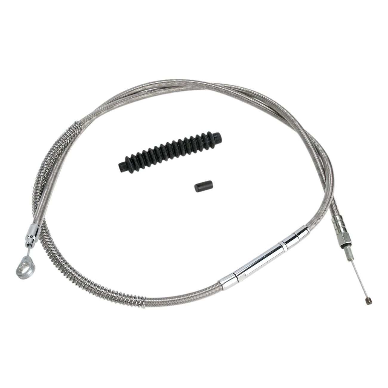 For 1989-2006 Electra Glide +6IN. Stainless Steel High Efficiency Clutch Cable