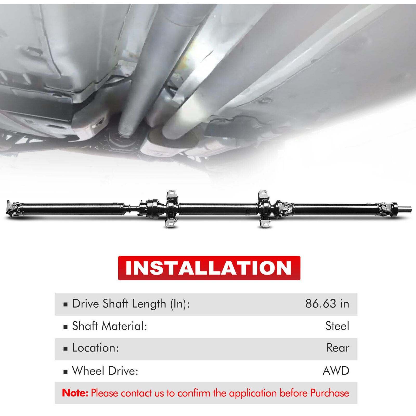 For 2010-2015 RX350 Rear Driveshaft Prop Shaft Assembly For 2010-2015 RX350 AWD