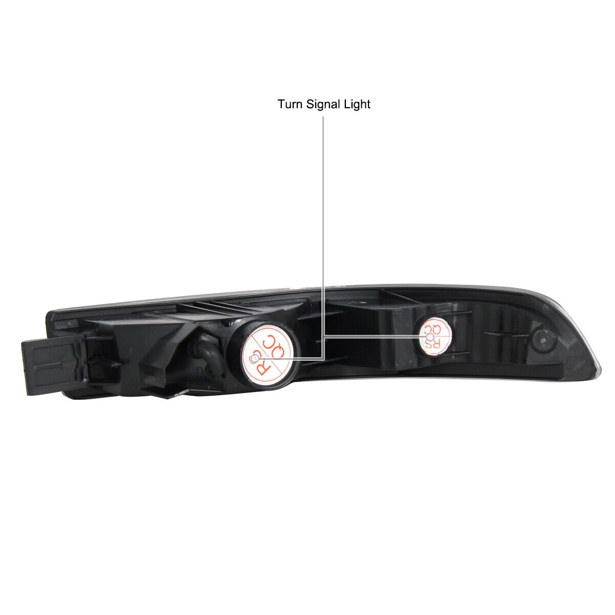 2 Sets Of - Black Bumper Lights Front Turn Signal Lamp