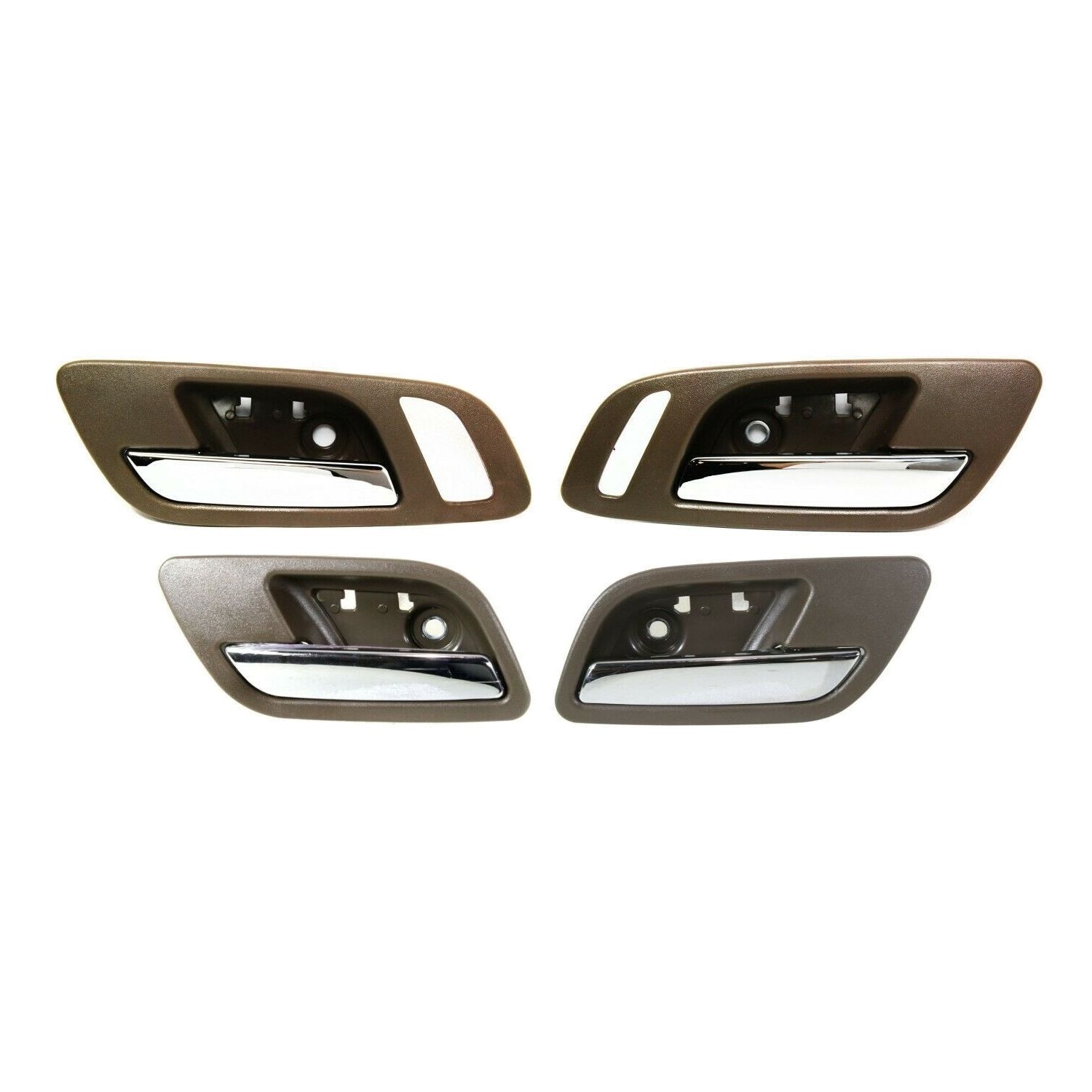Interior Door Handle For 2007-2014 Chevrolet GMC Set Of 4 Brown Chrome