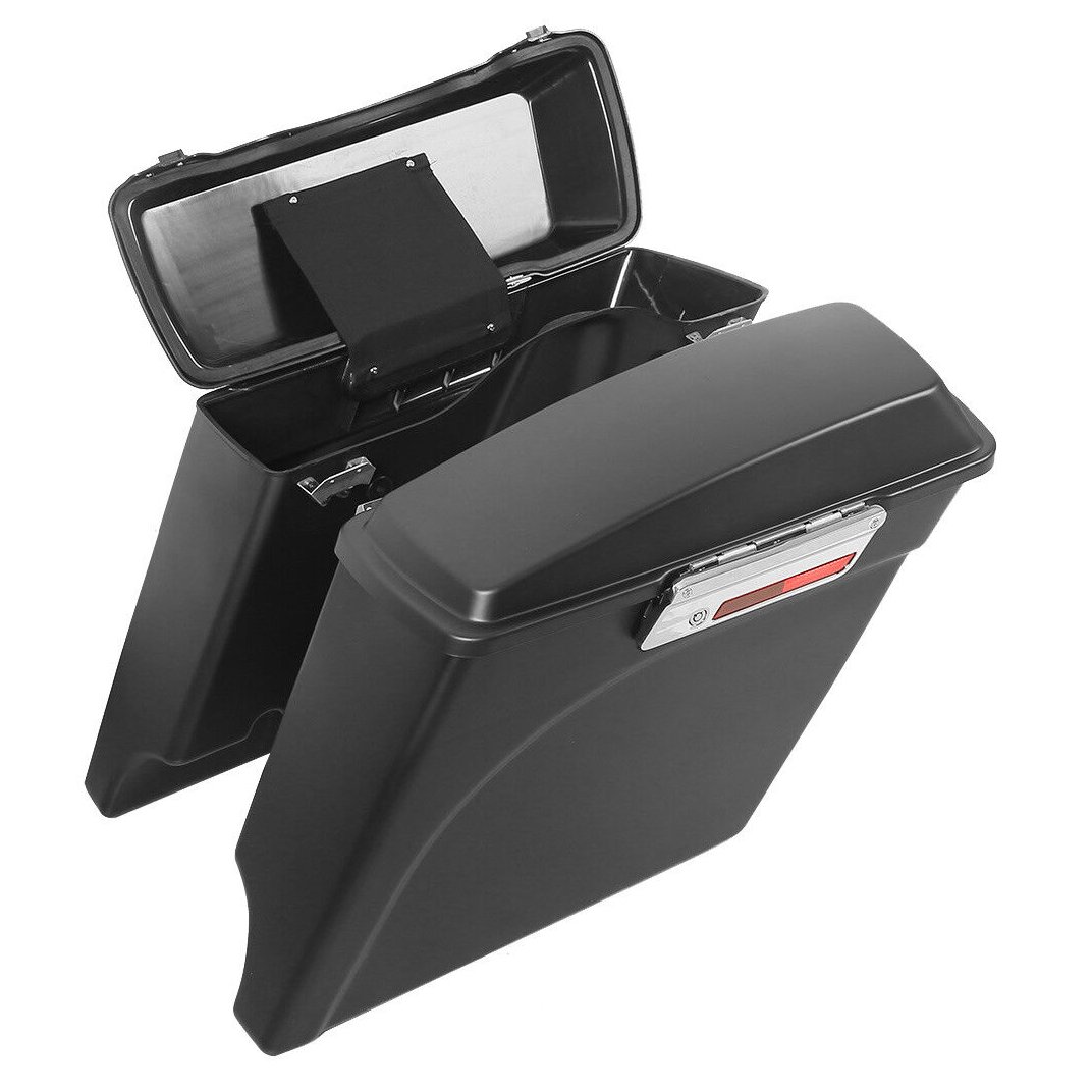Matte 5" Stretched Saddlebags Fit For Harley-Davidson Harley Road Electra