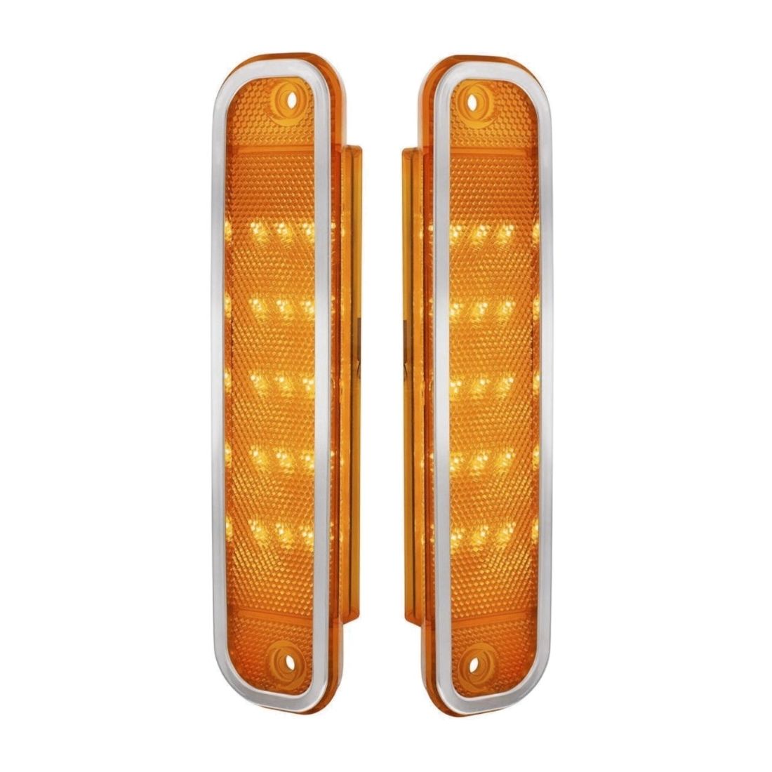 Amber Front LED Side Marker Light Set For Chevrolet GMC Truck