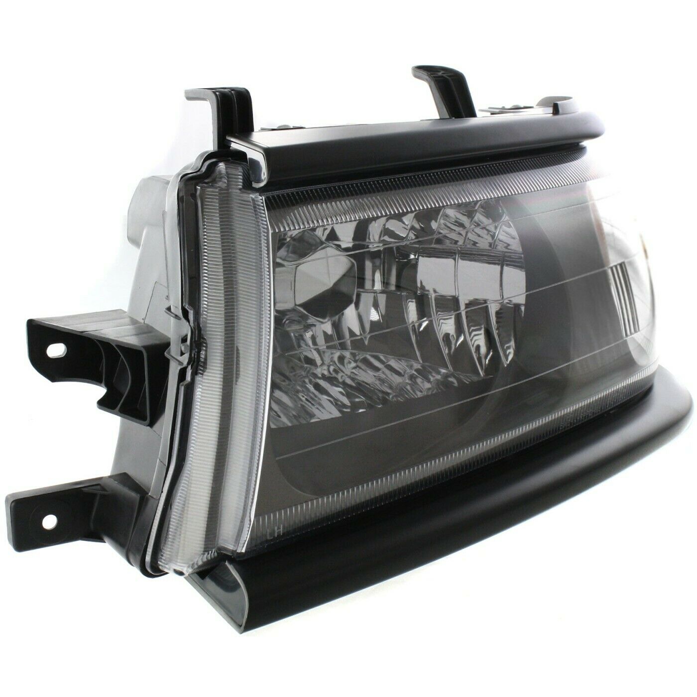 Headlight For 2000-2004 Montero Sport Sport Utility Left Black Trim With Bulb