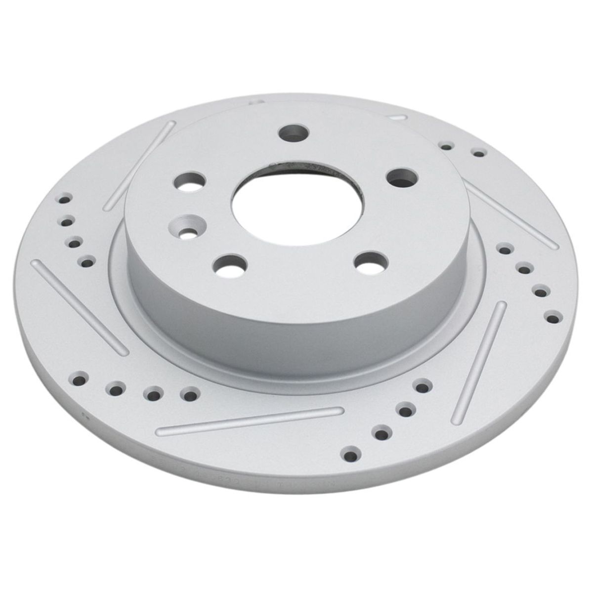 Rear Performance Drilled Slotted Coated Brake Rotor & Posi Ceramic Pad Kit
