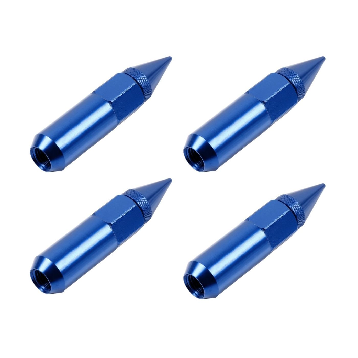 4 Sets Of - 20-pc M12x1.5 Blue + Key Style Wheel Lug Nuts For Acura Honda Toyota