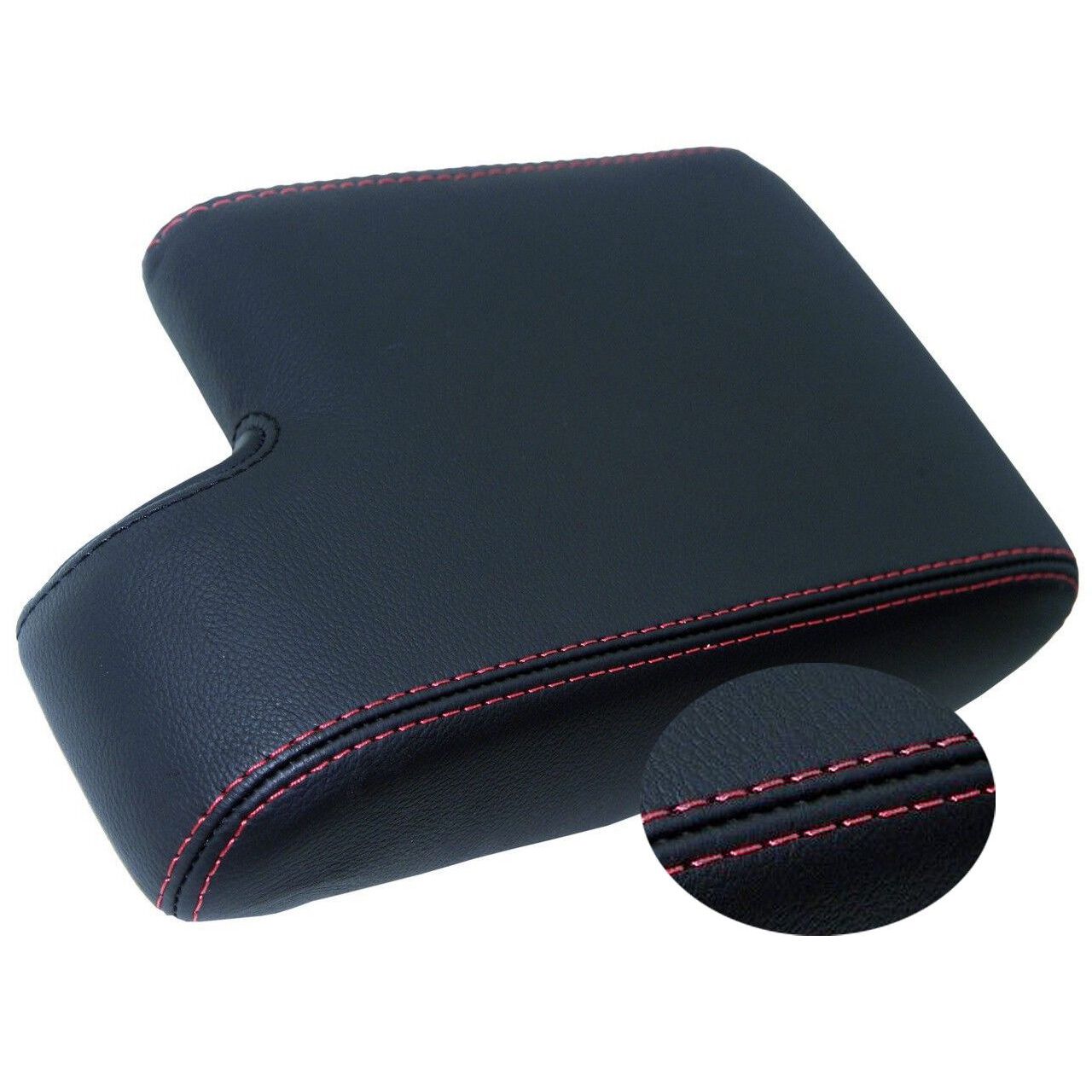 Center Console Armrest Leather Synthetic Cover For BMW E36 92-99 Red Stitch