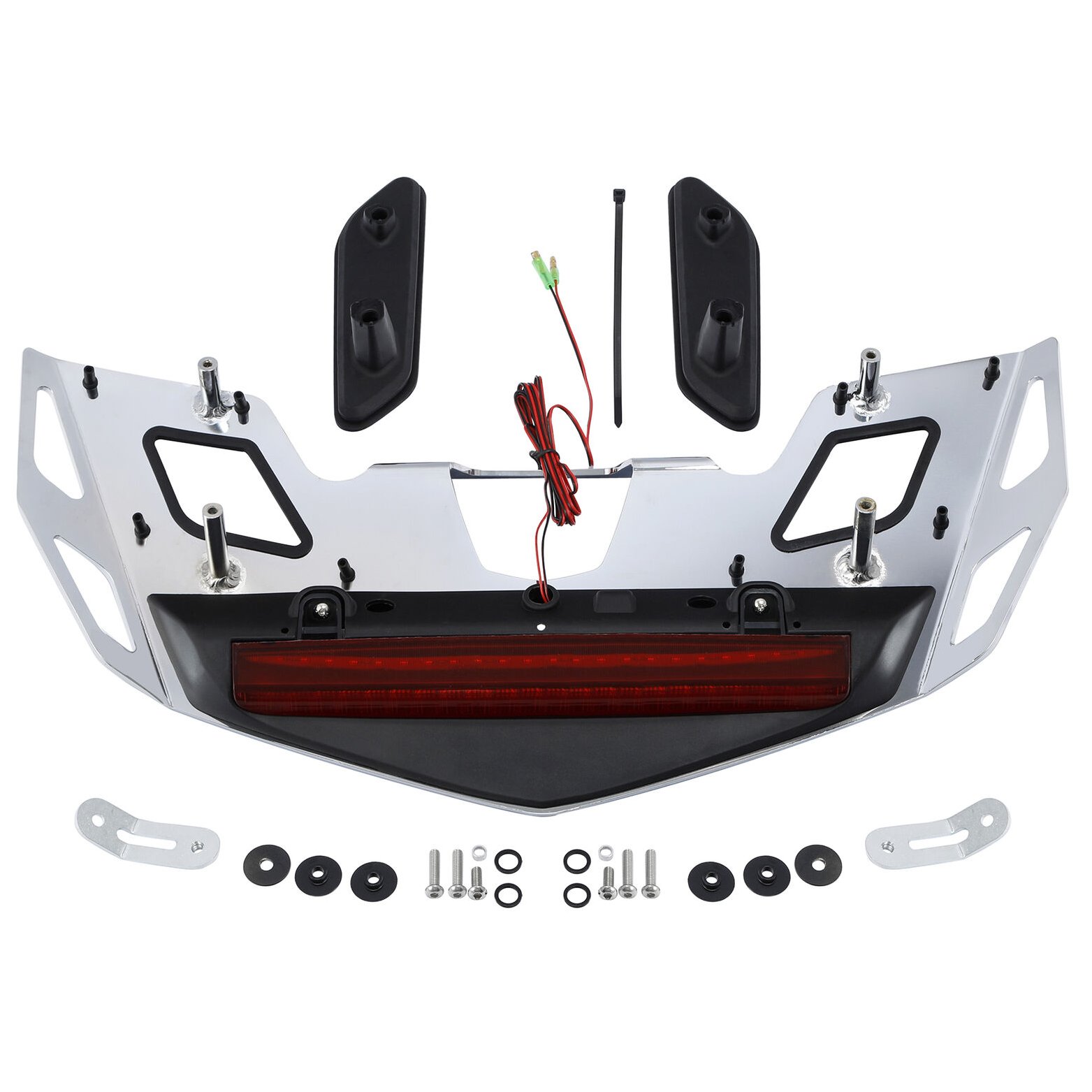Trunk Luggage Rack LED Brake Light Red Lens For Honda Goldwing 1800 Goldwing