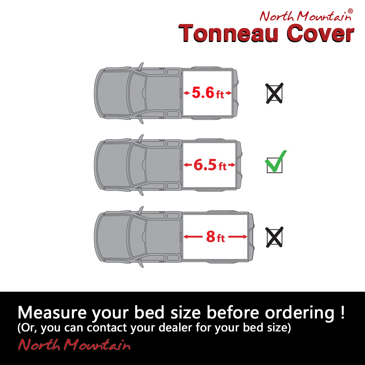 2 Sets Of - Soft Roll-Up Tonneau Cover Fit Ram 09-18 1500 2500/3500 19+ Classic 6.5'