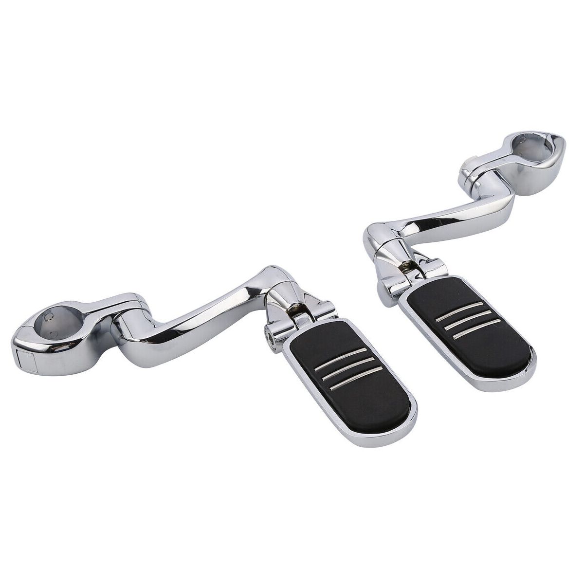 For 14-21 CVO 360 Adjustable Highway Foot Pegs 1 1/4" Engine Guard Long Mount