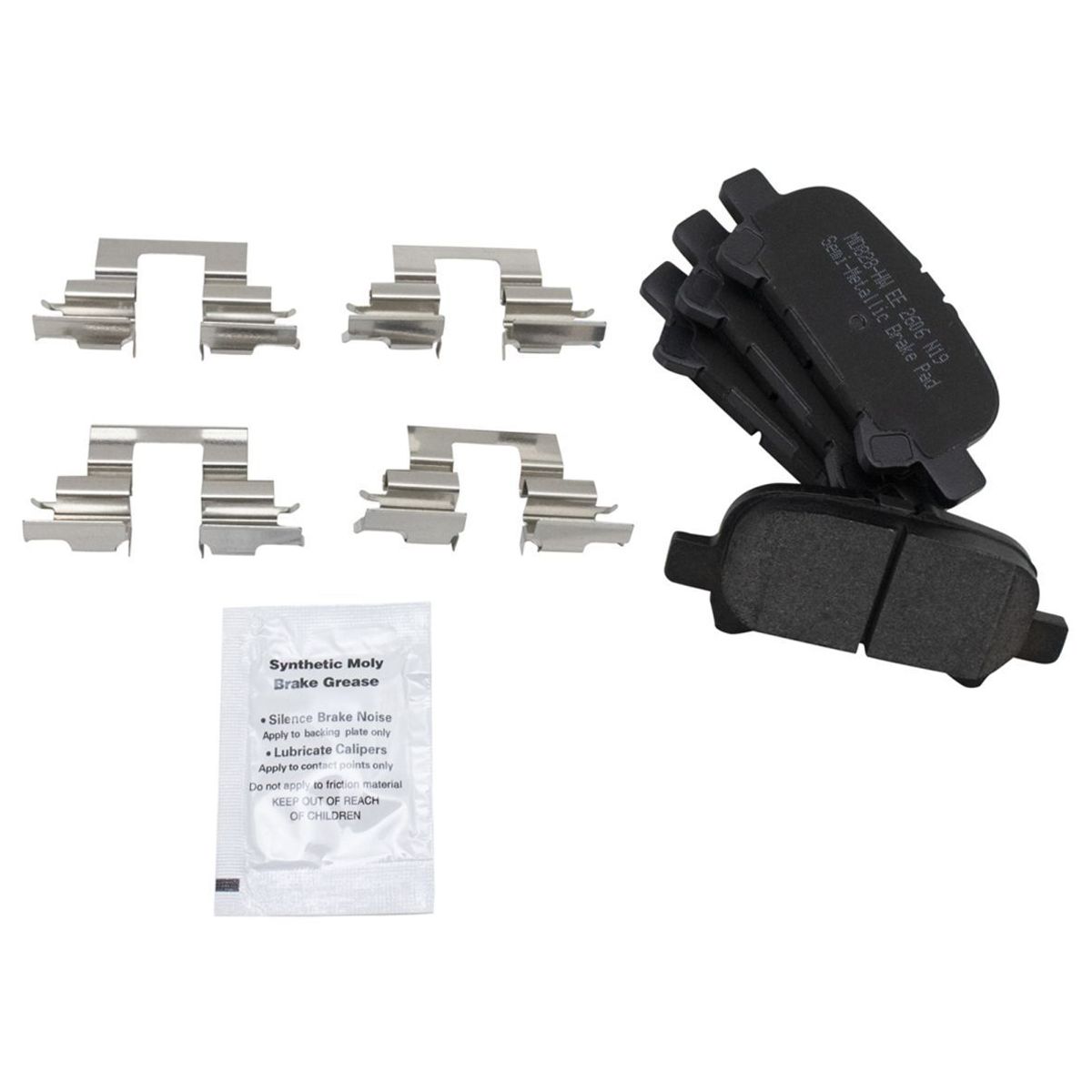 Rear Metallic Pad & Coated Rotor Emergency Brakes Kit For Toyota