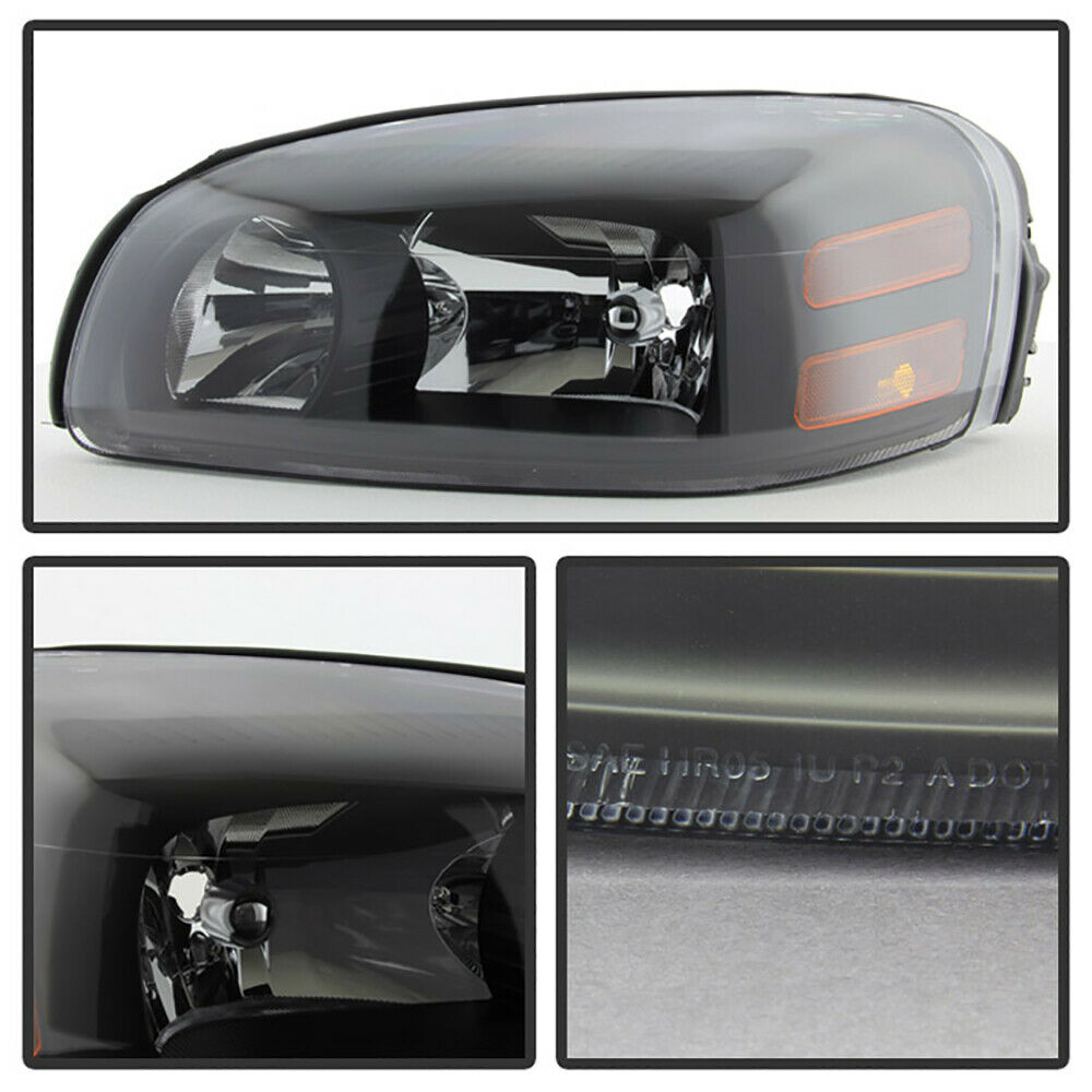 For 05-07 Terraza 05-09 Uplander 05-09 Montana 05-07 Relay Black Headlight SET