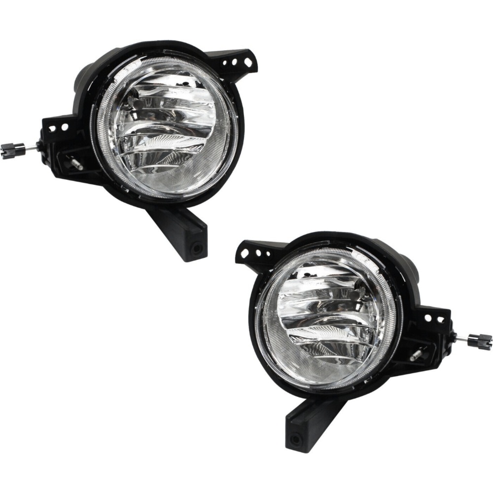 Set Of 2 Clear Lens Fog Light For 12-13 Soul Hatchback Left & Right W/ Bulbs