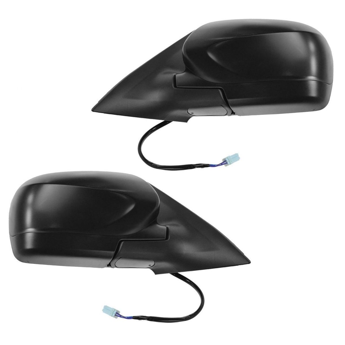 Mirror Power Heated Smooth Black LH Driver RH Passenger Pair For Subaru Forester