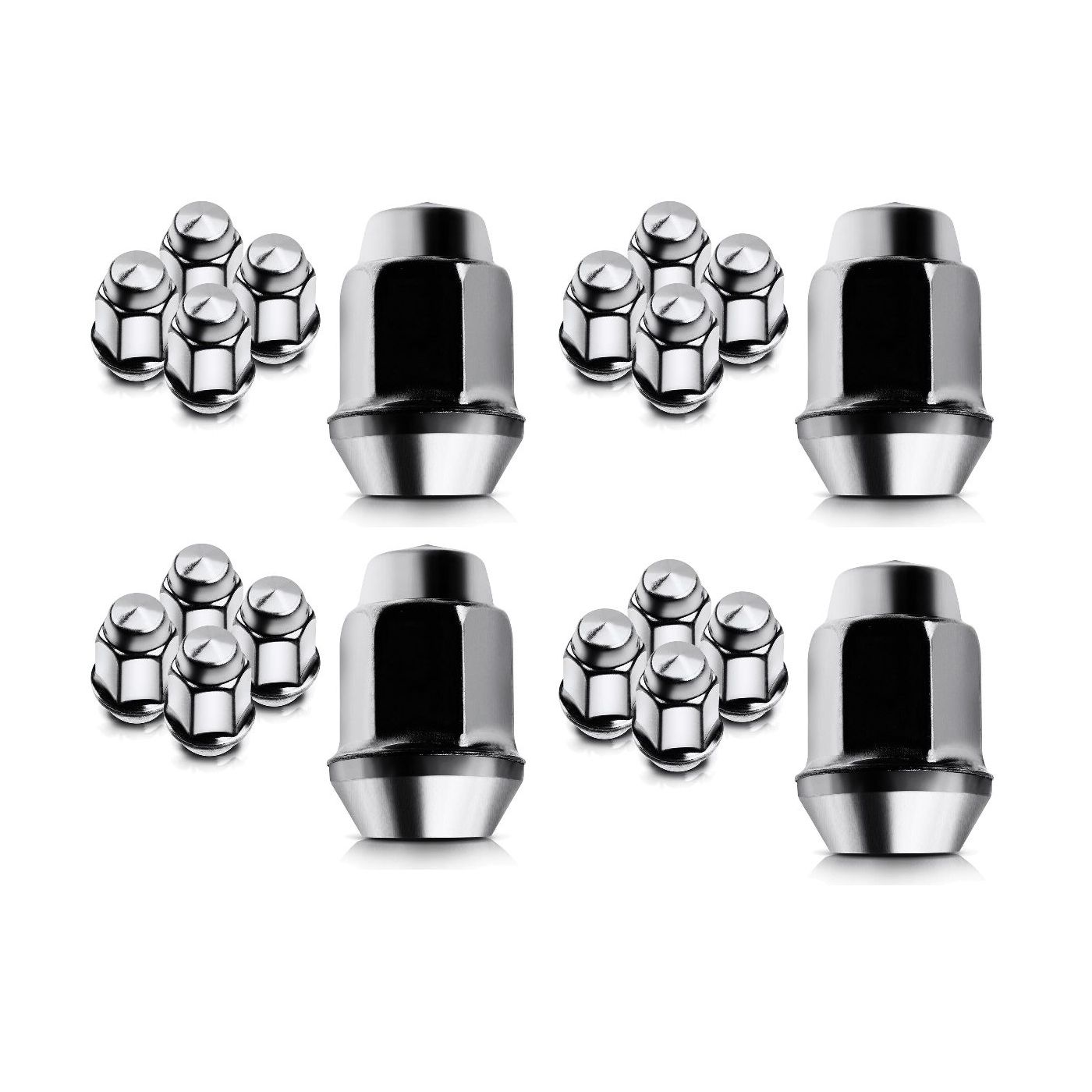 20 PCS - M12-1.50 Front / Rear Dometop Wheel Lug Nut For Chey Impala GMC Buick Isuzu