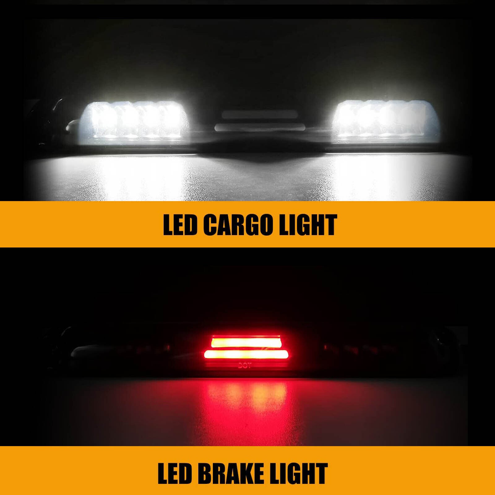 3 Sets Of - Cab Roof Center 3rd Brake Cargo Light