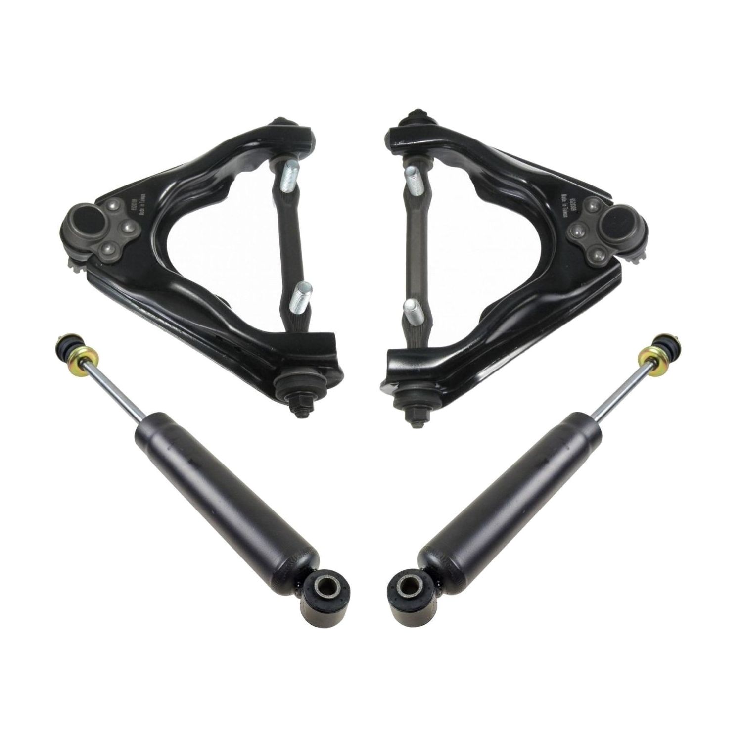 For 00-04 Dakota Base Extended Cab Pickup Front Upper Control Arms & Shocks
