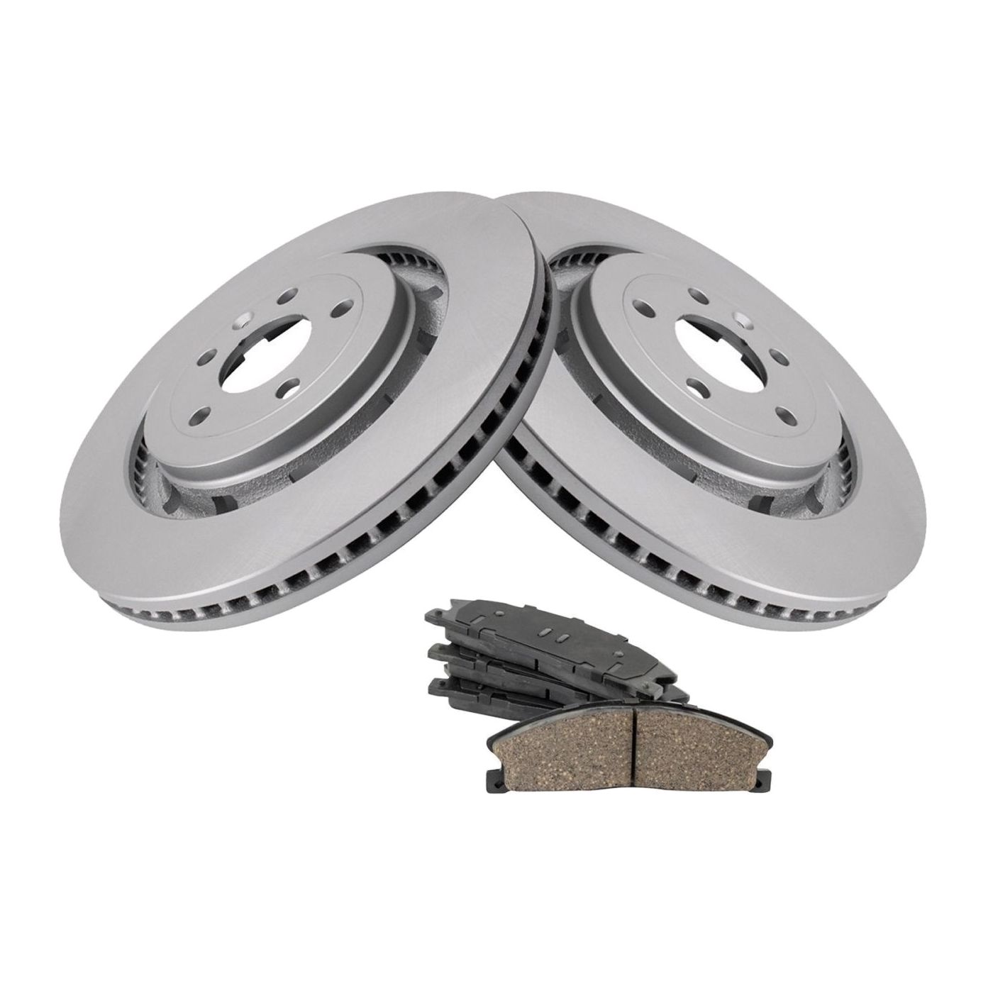 For 2013-2019 Ford Flex SEL Front Premium Ceramic Brake Pad & Coated Rotor Kit
