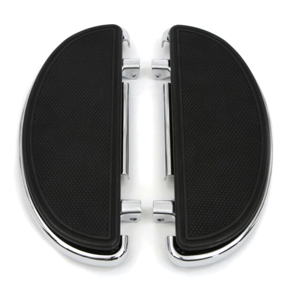 Chrome Driver Half Moon Footboard Set For Harley-Davidson