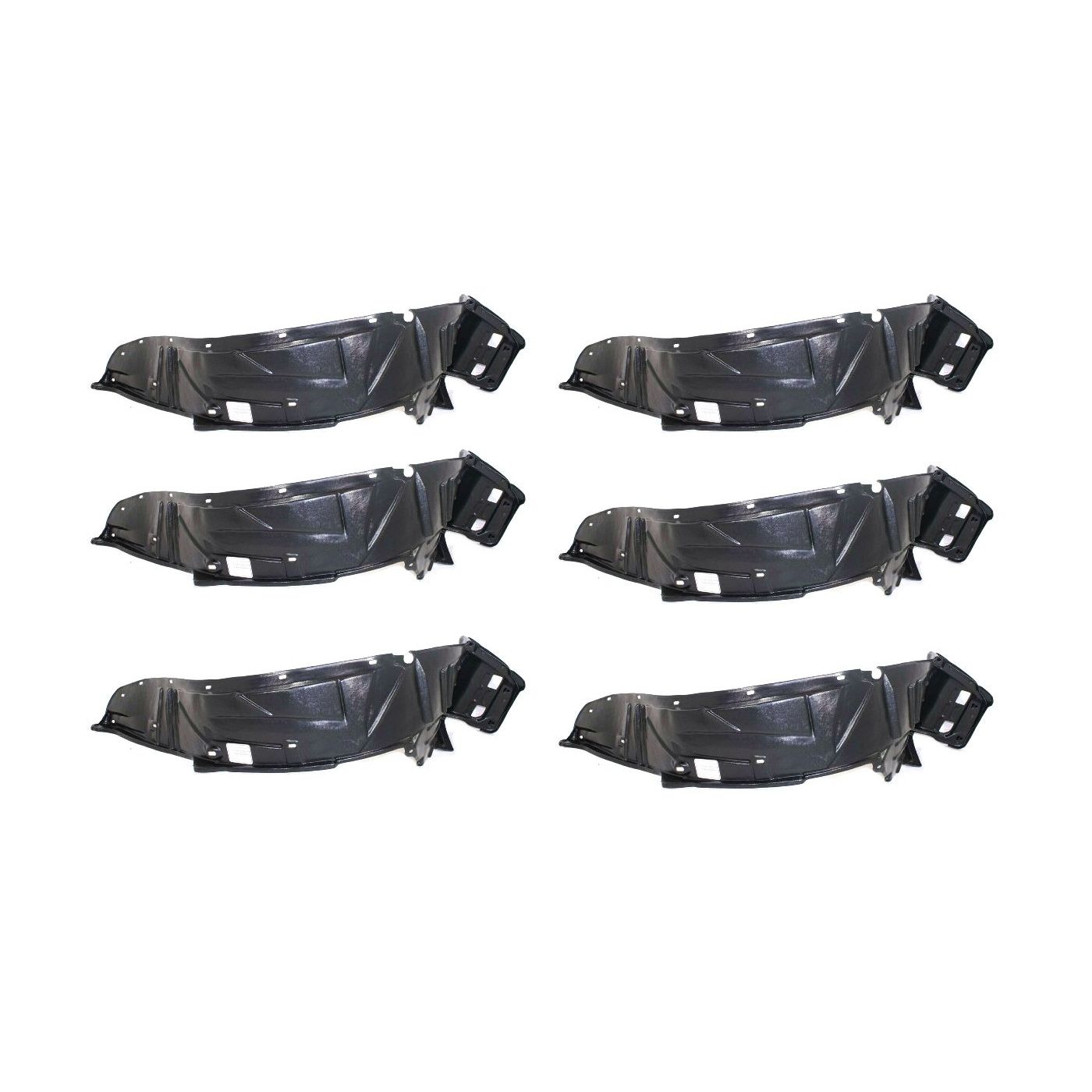 6 Sets Of - Fender Liner For Acura 2005-2006 RSX Base 2005-2006 RSX Type-S Front