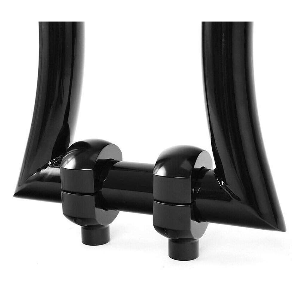 Black 16" Rise 2" Ape Hanger Handlebar & Risers For Harley-Davidson