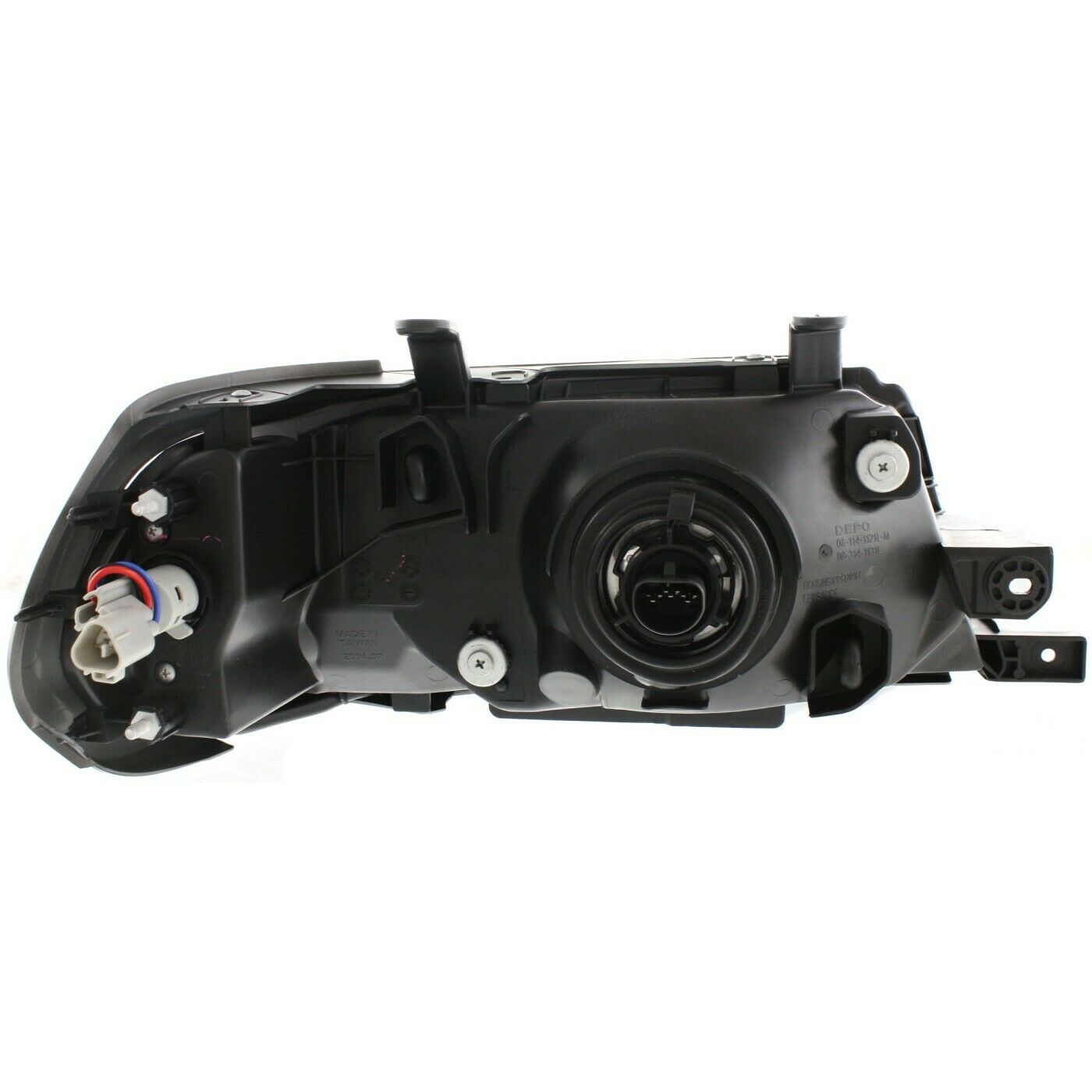 Headlight For 2000-2004 Montero Sport Sport Utility Left Black Trim With Bulb