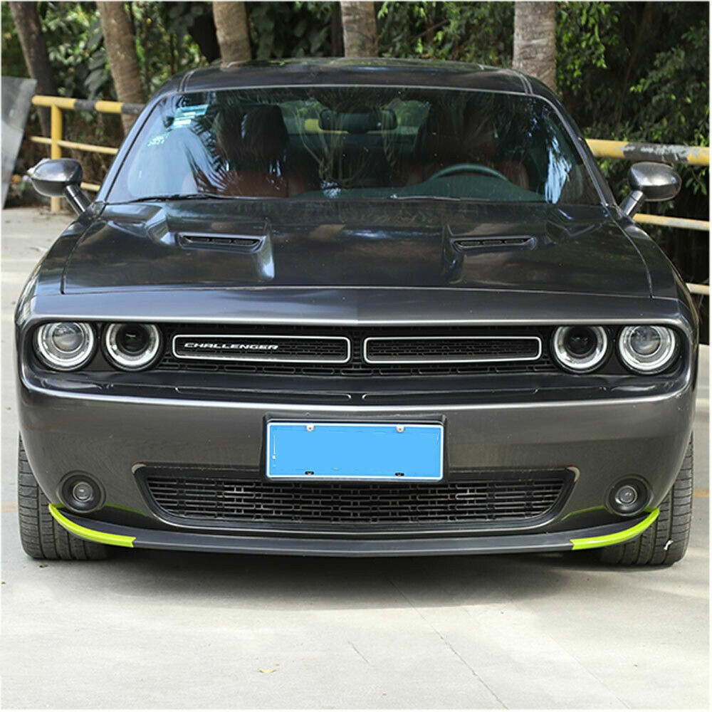 Front Bumper Lip Strip Cover Trim Spoiler Green ABS