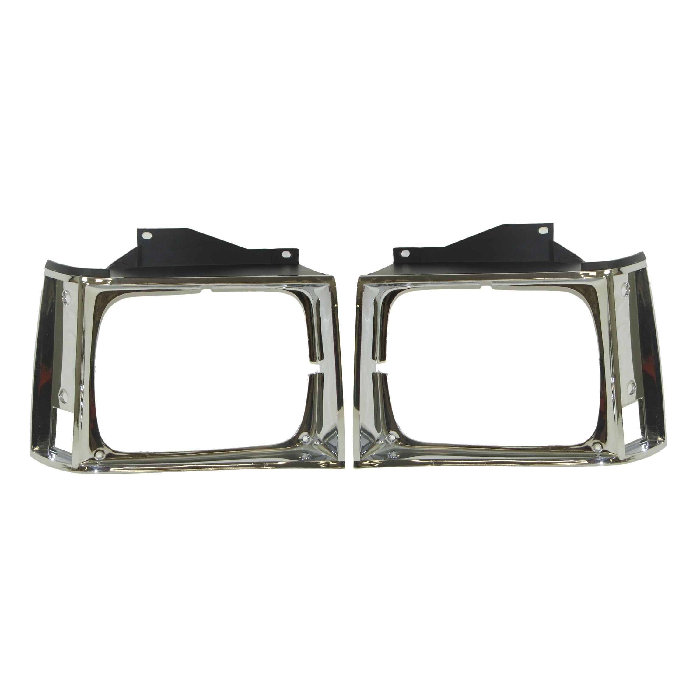 Bundle For 1983-1990 S10 Durango Headlight Door Bezel Chrome Set=Left & Right