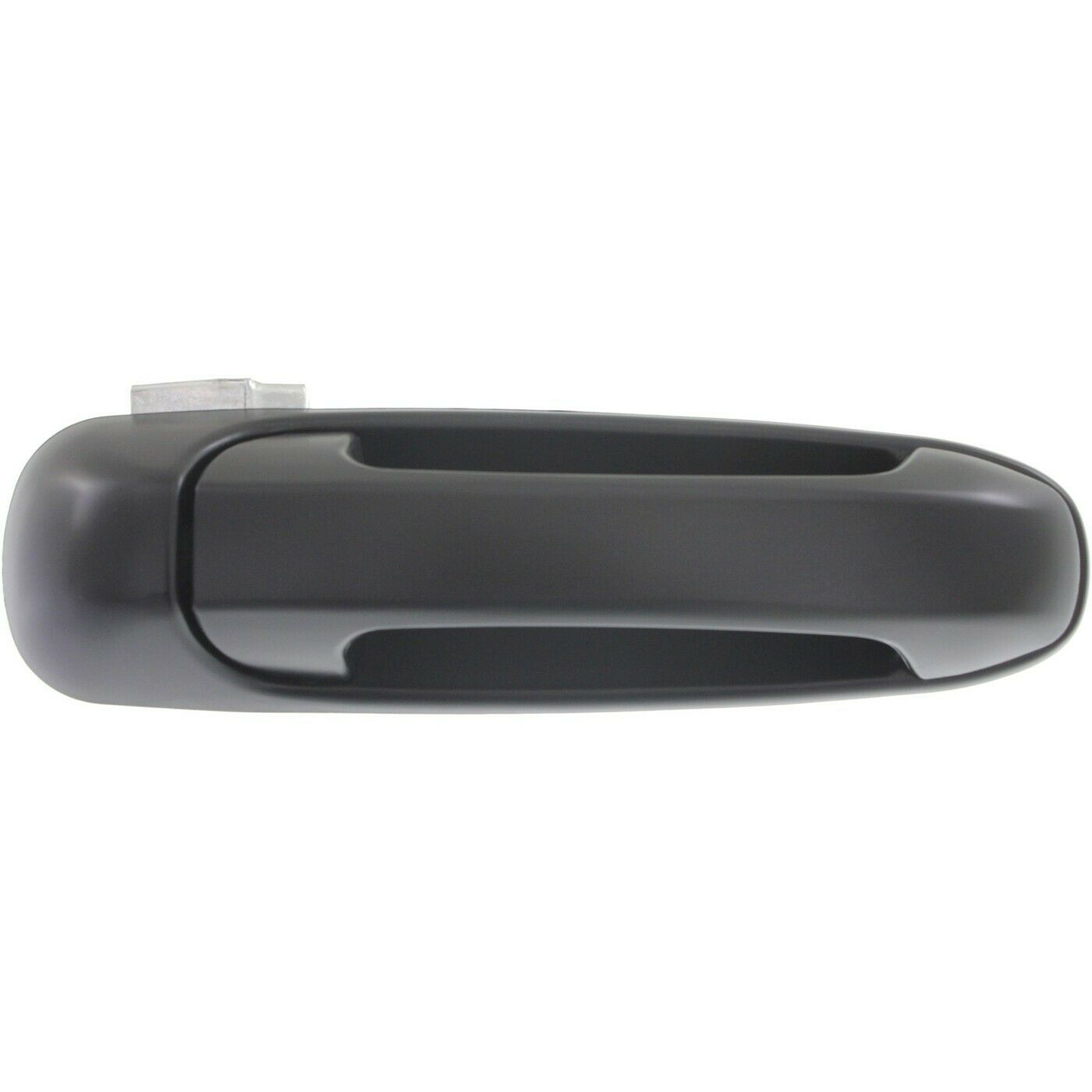Door Handle Set For Dodge Mitsubishi Ram Rear Smooth Black Plastic 2-Pcs