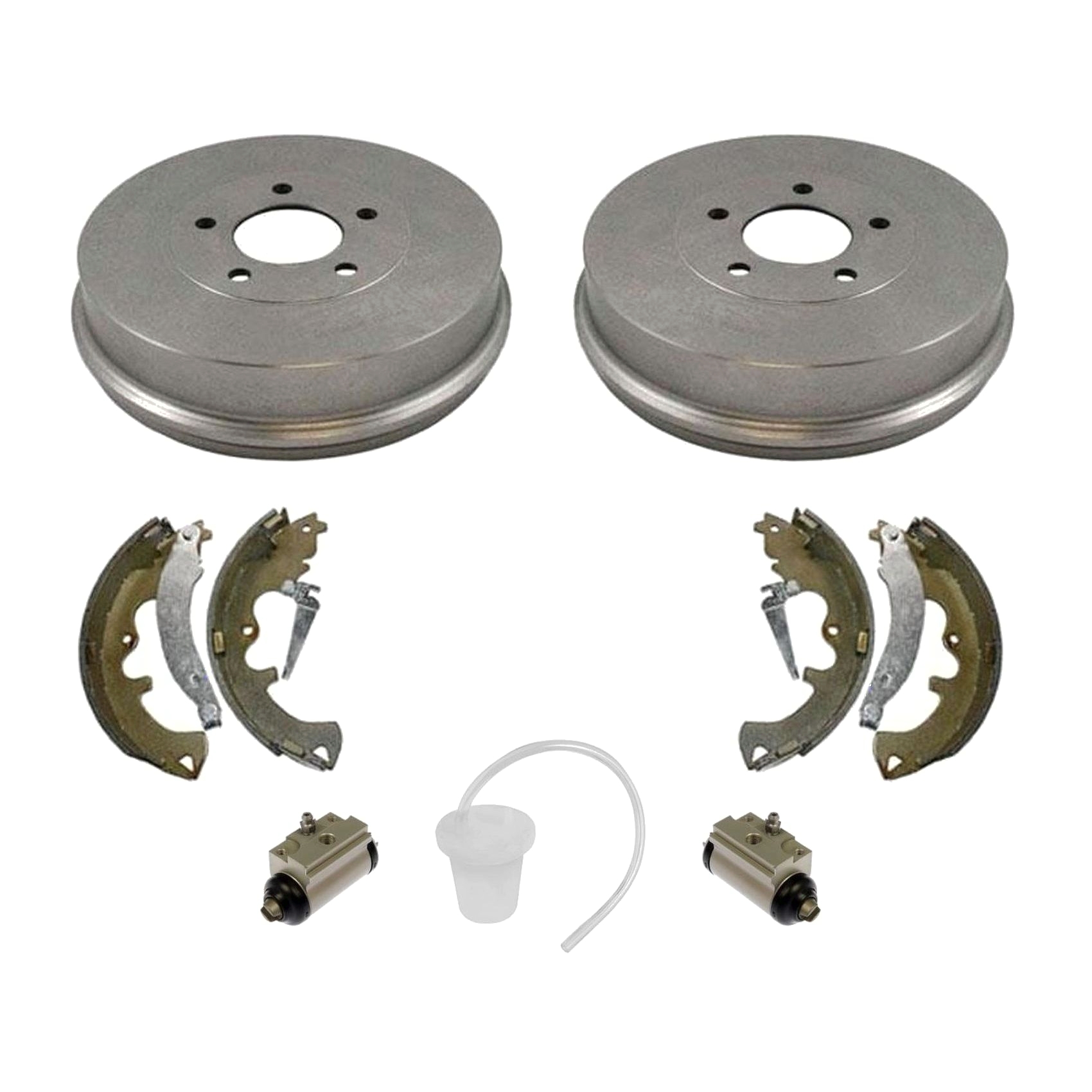 Rear Brake Drums Brake Shoes & Brake Spring Set For 2008-2012 Escape Hybrid 9pc