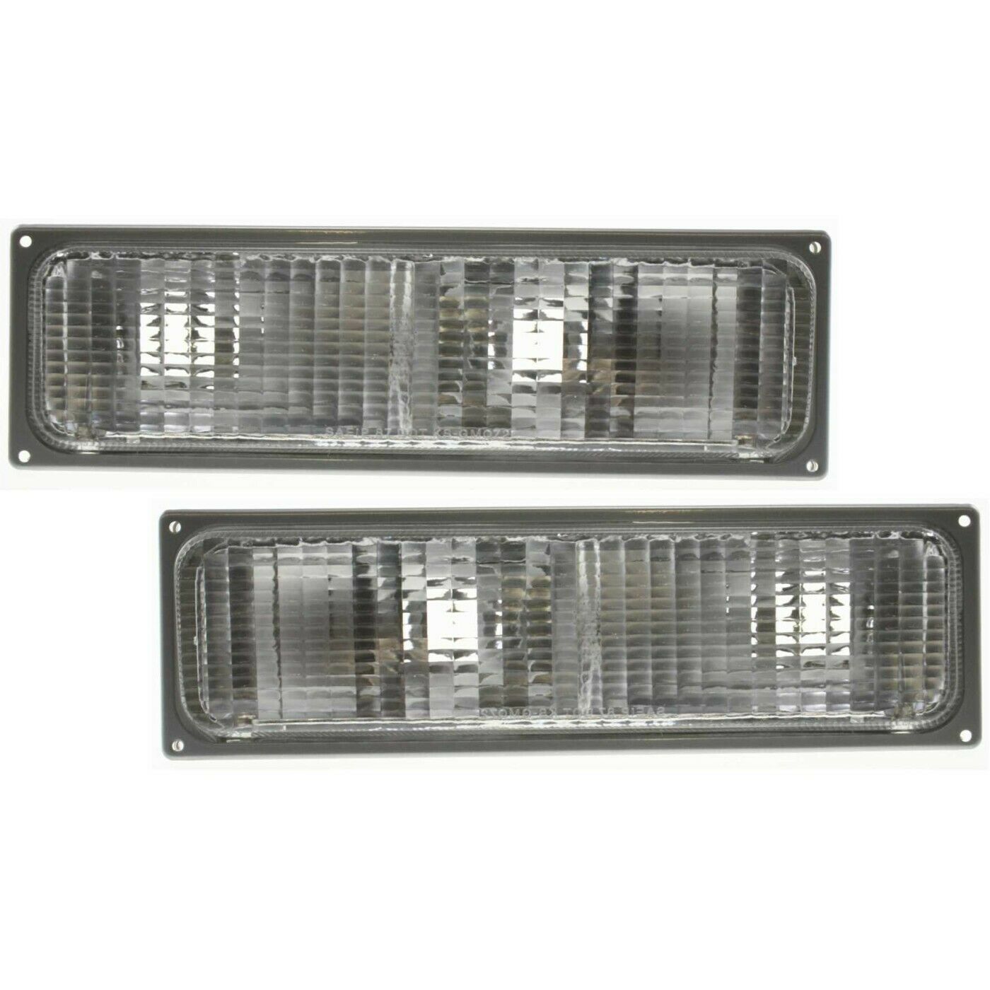 Turn Signal Light For 1990-1993 Chevrolet GMC Plastic Lens LH & RH Set Of 2