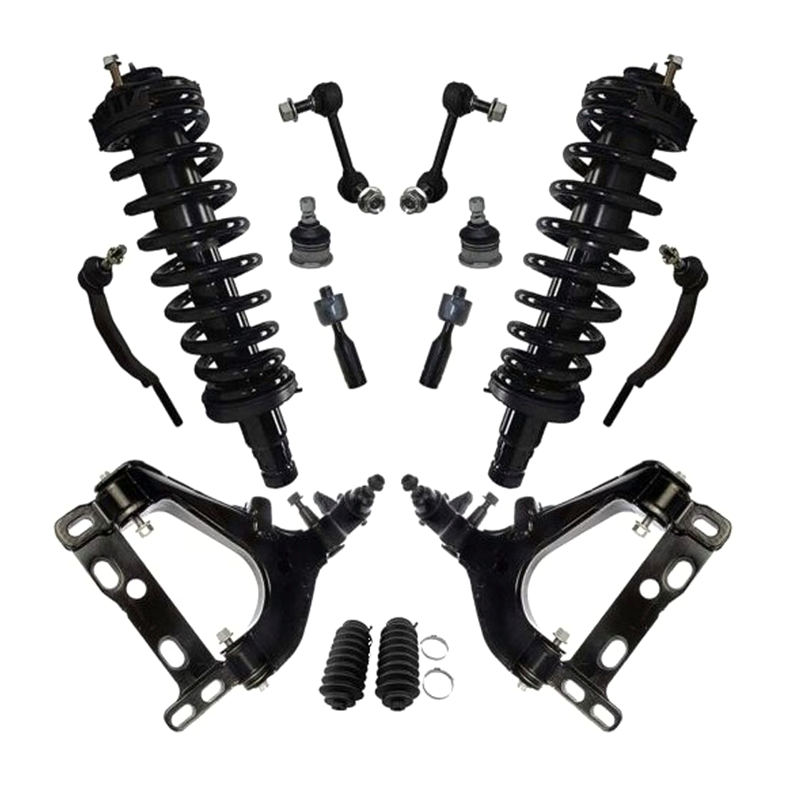 14pc Front Control Arms Struts Complete Assembly For Chevy Trailblazer GMC Envoy